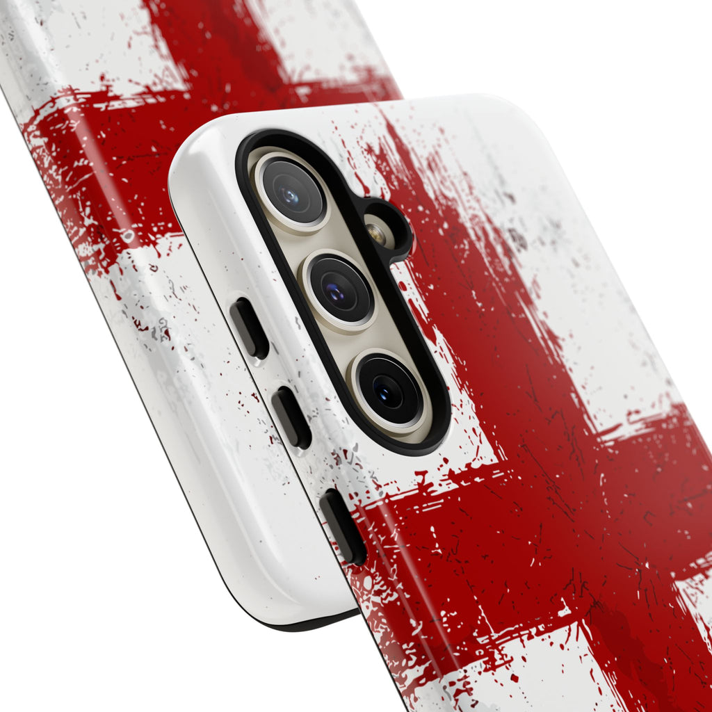 Phone Case - Distressed England St. George's Cross Patriotic Tough Case