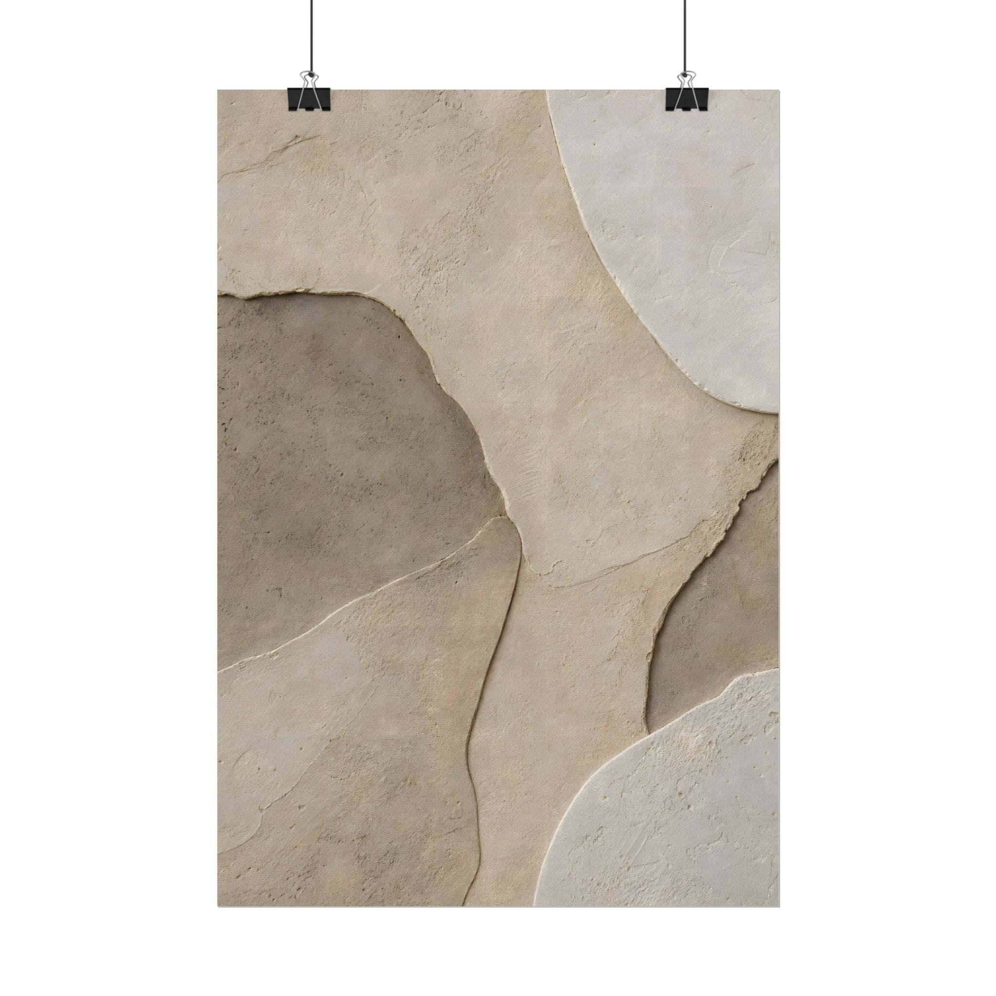 Abstract Neutral Texture Rolled Poster — Earth Tone Minimal Wall Art