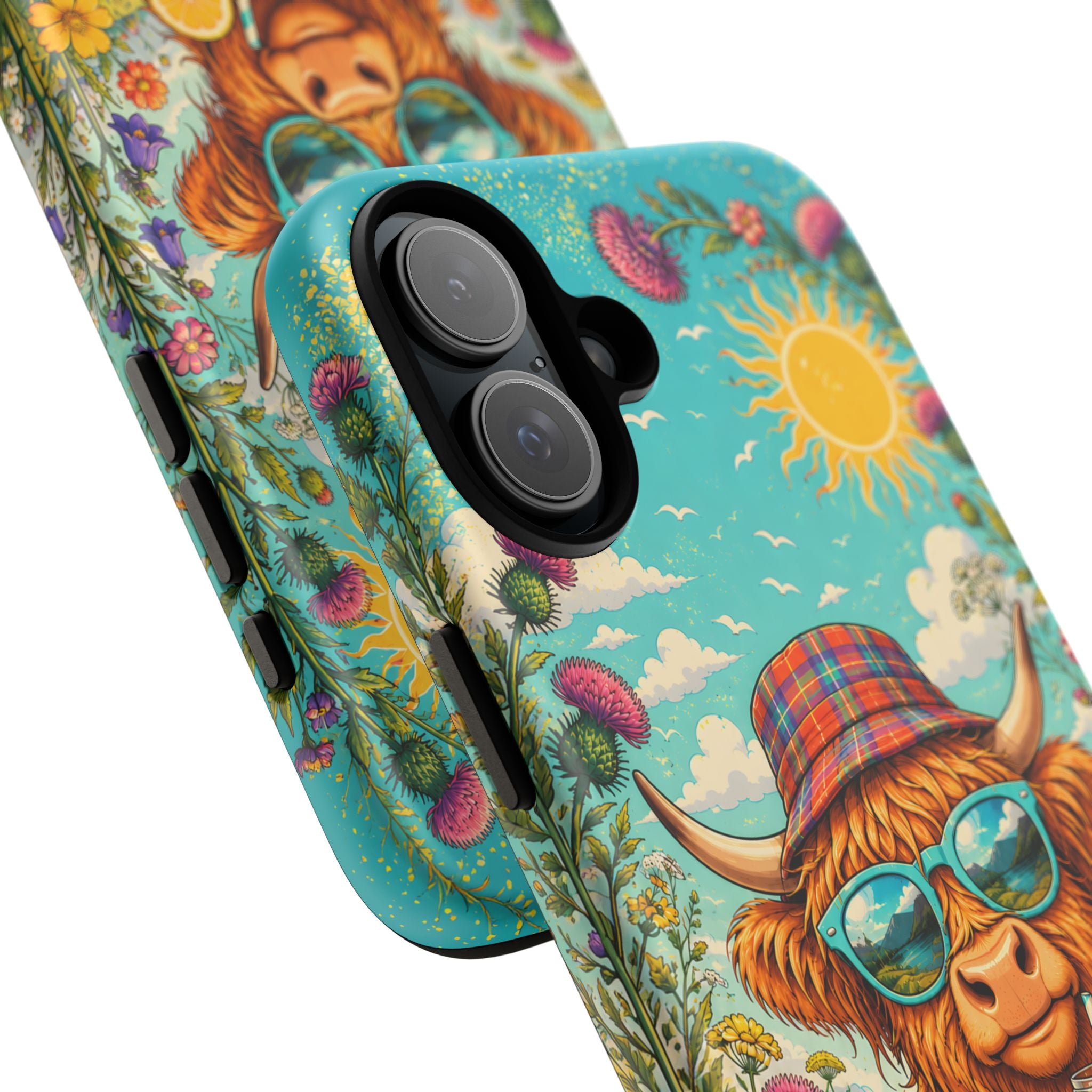 Sunny Highland Cow Phone Case – Scottish Summer Festival Edition