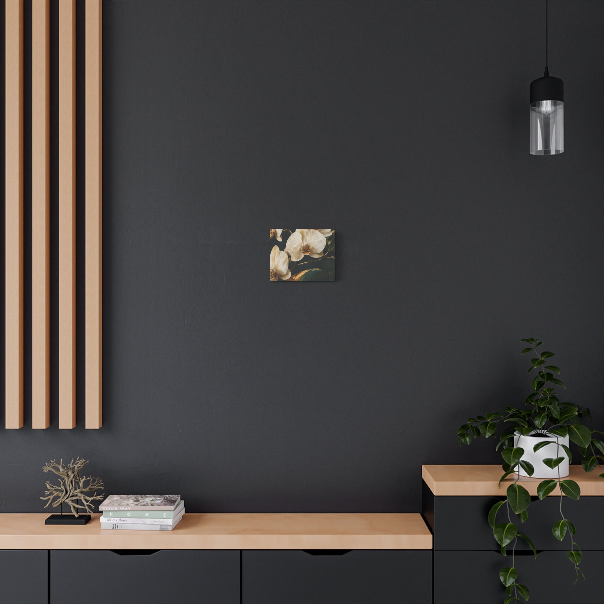 Orchid Botanical Matte Canvas Print — Stretched 1.25"