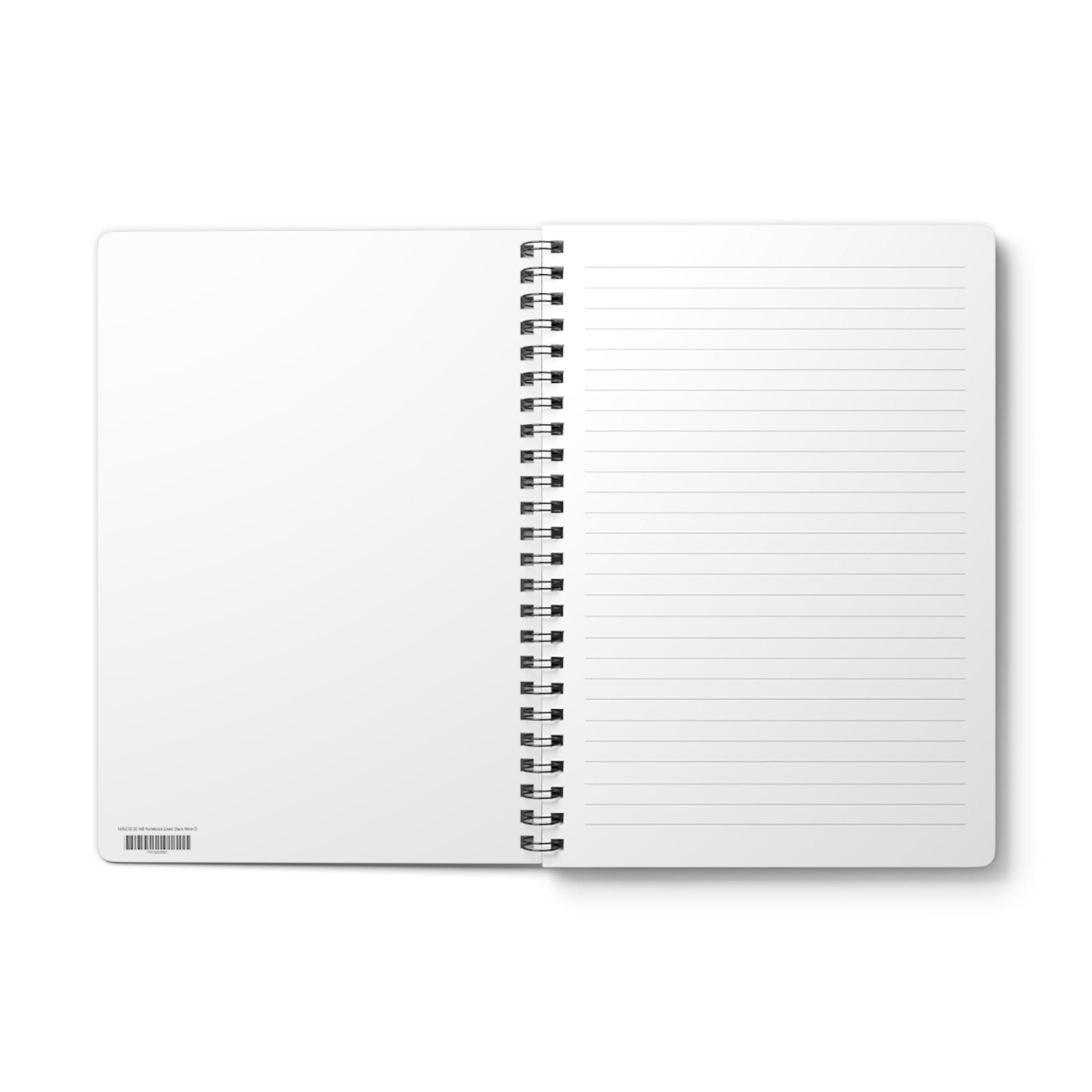 Zen Circle A5 Spiral Notebook — Minimalist Wirobound Journal with 'Notebook' Brushstroke Design