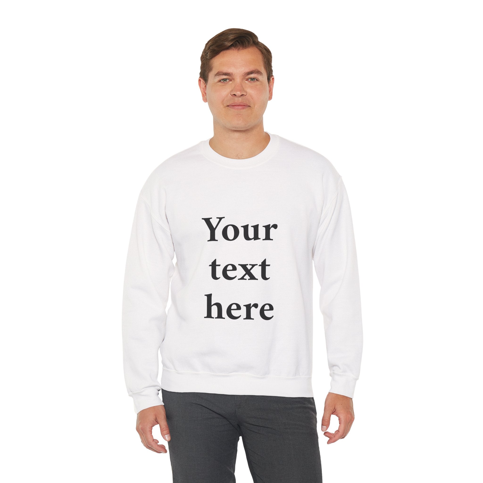 Custom Text Crewneck Sweatshirt — Personalized Minimalist Sweatshirt