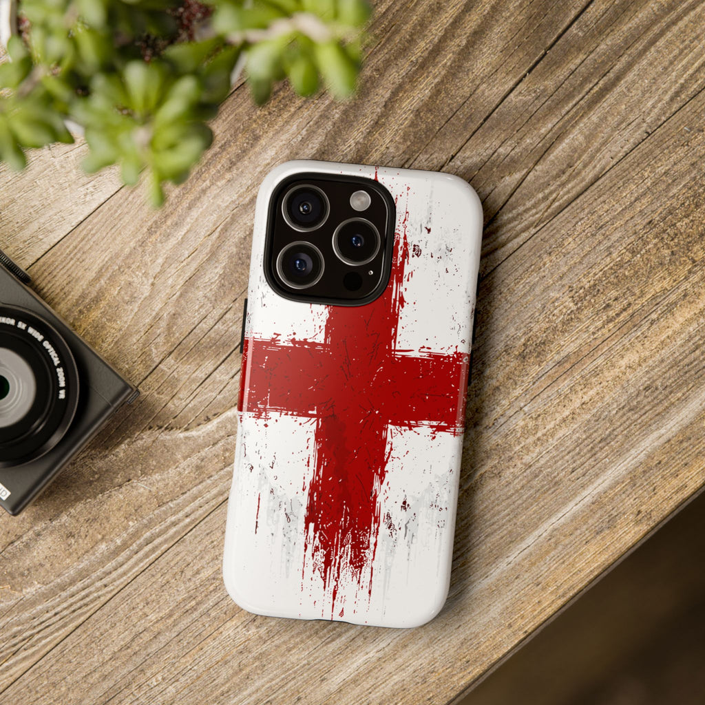 Phone Case - Distressed England St. George's Cross Patriotic Tough Case