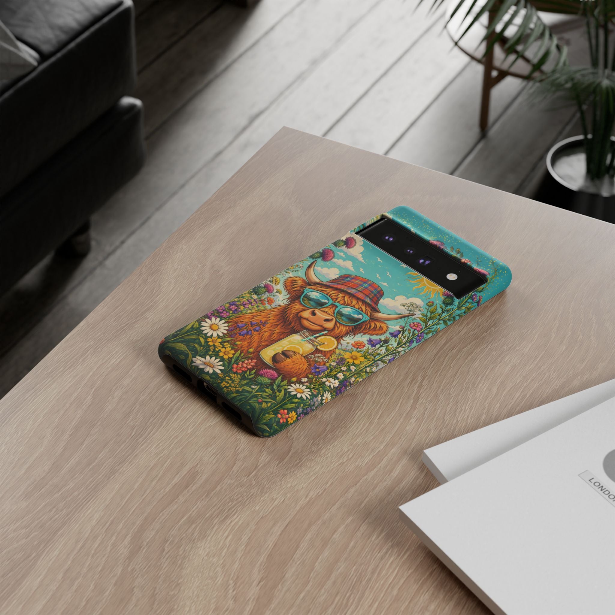 Sunny Highland Cow Phone Case – Scottish Summer Festival Edition