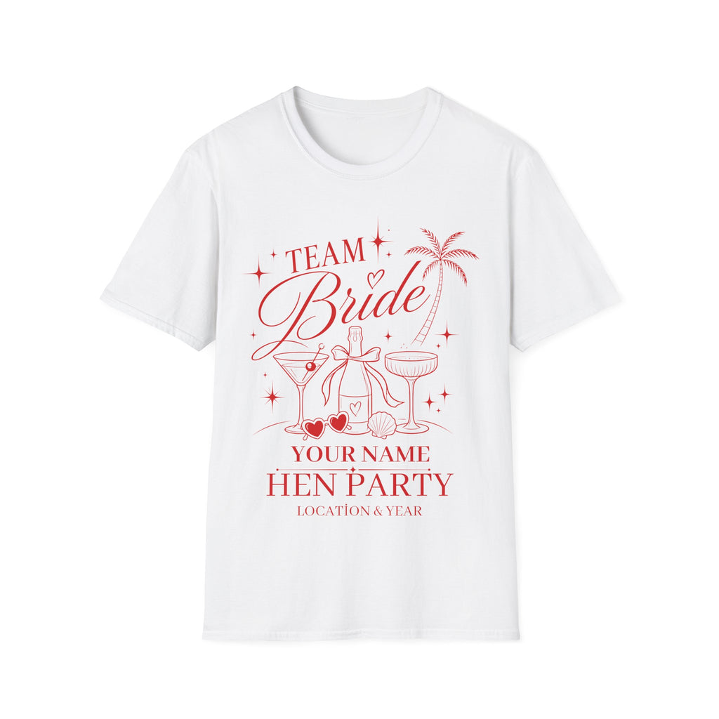 Team Bride T-Shirt — Personalized Hen Party Top