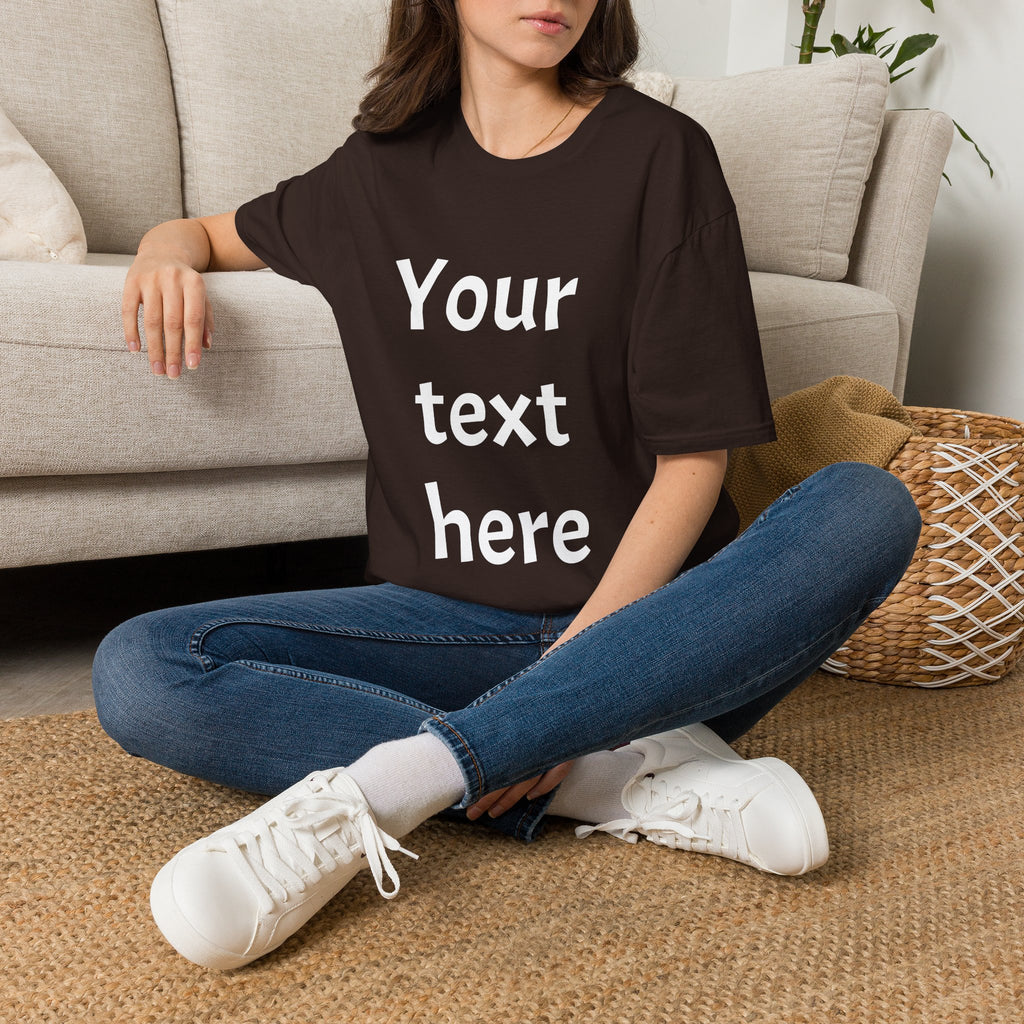 Unisex Custom Text T-Shirt — Personalized “Your Text Here” Tee