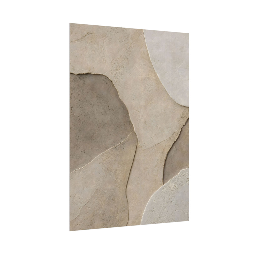 Abstract Neutral Texture Rolled Poster — Earth Tone Minimal Wall Art