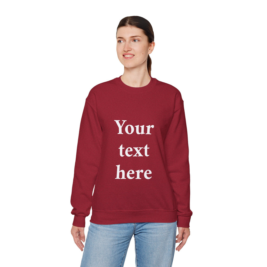 Custom Text Crewneck Sweatshirt — Personalized Minimalist Sweatshirt