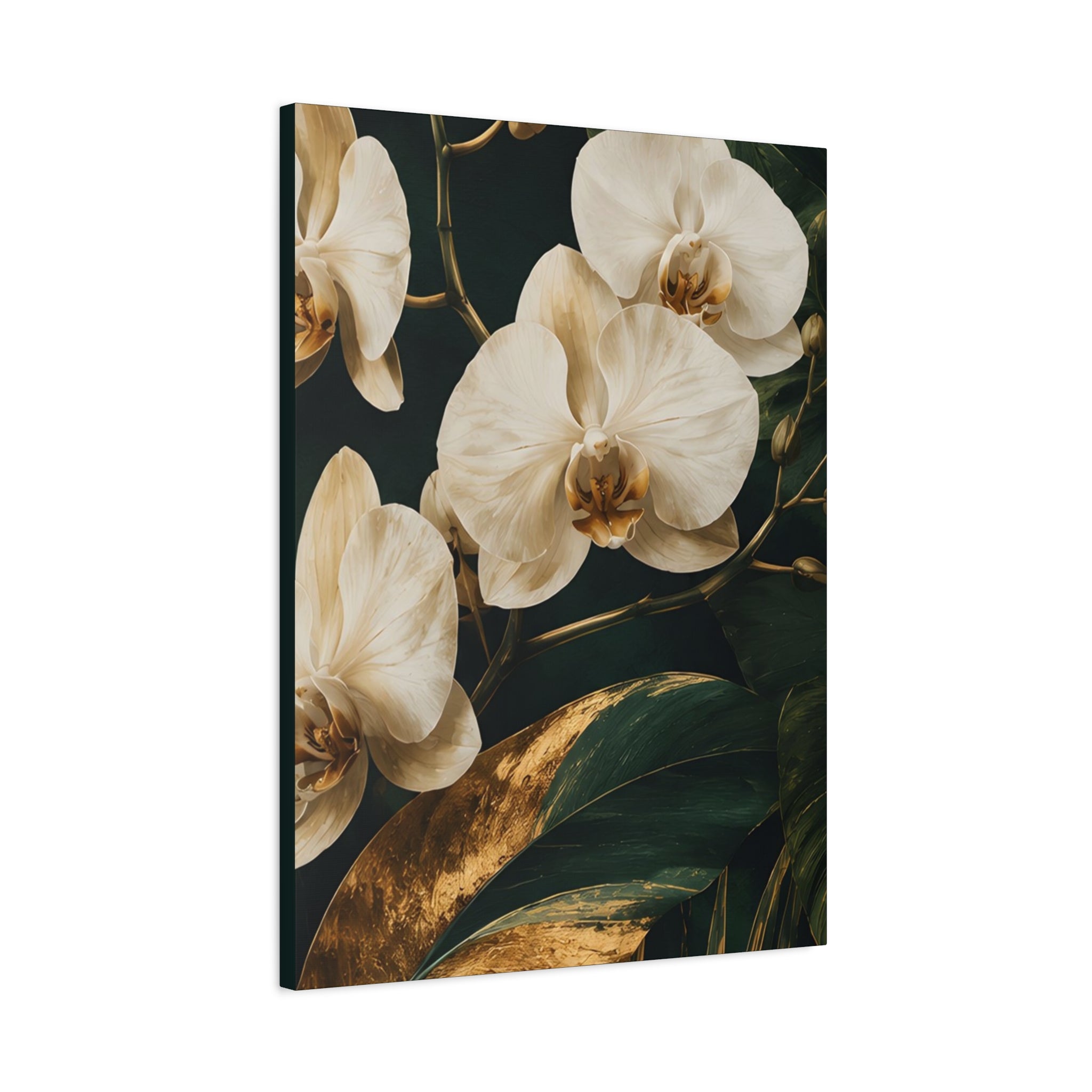 Orchid Botanical Matte Canvas Print — Stretched 1.25"