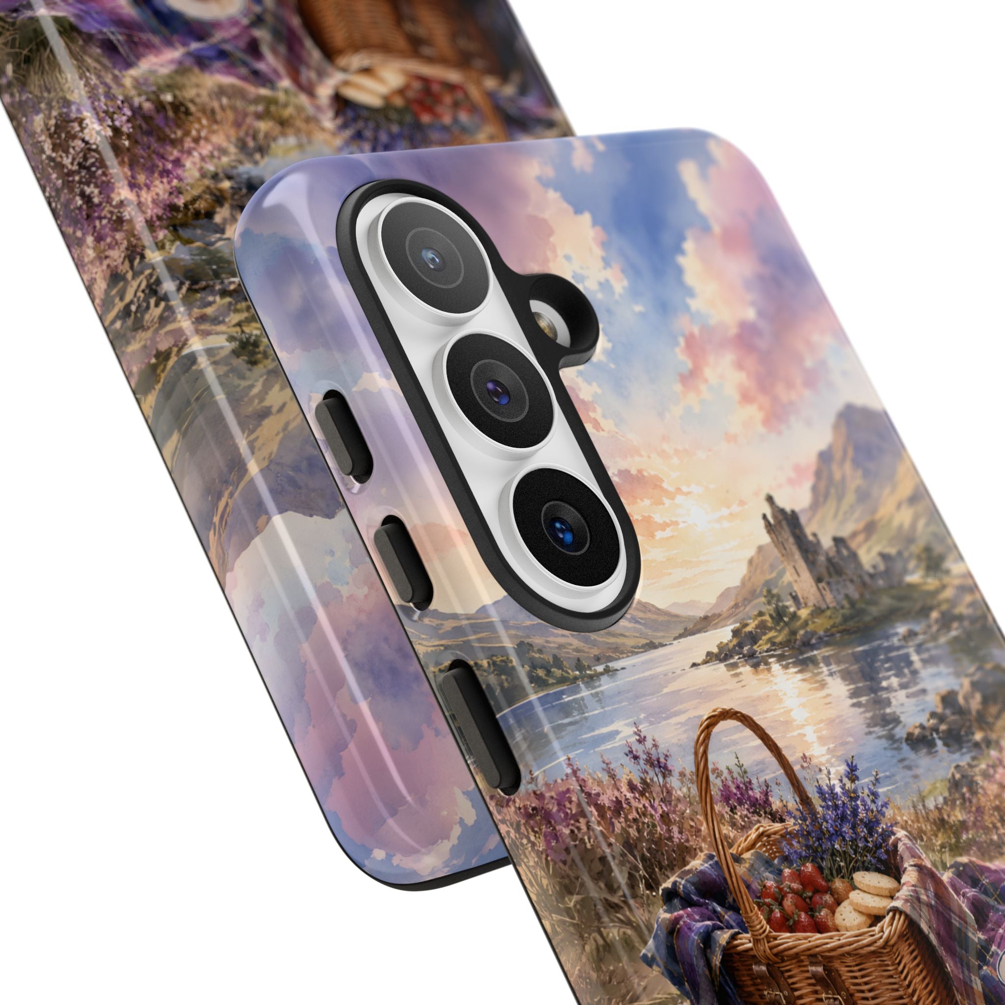 Highland Summer Picnic Phone Case – Scottish Castle & Thistle Art