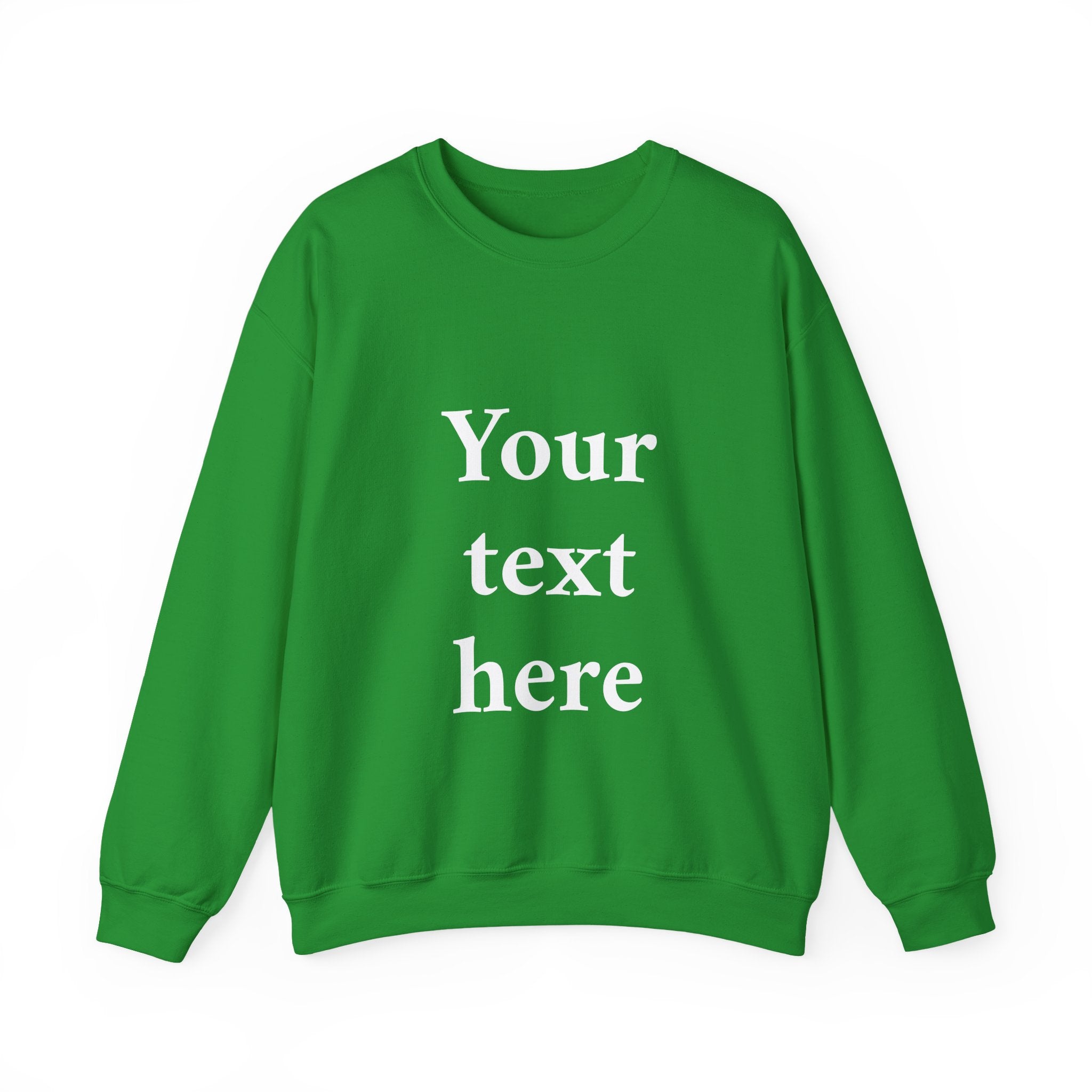 Custom Text Crewneck Sweatshirt — Personalized Minimalist Sweatshirt