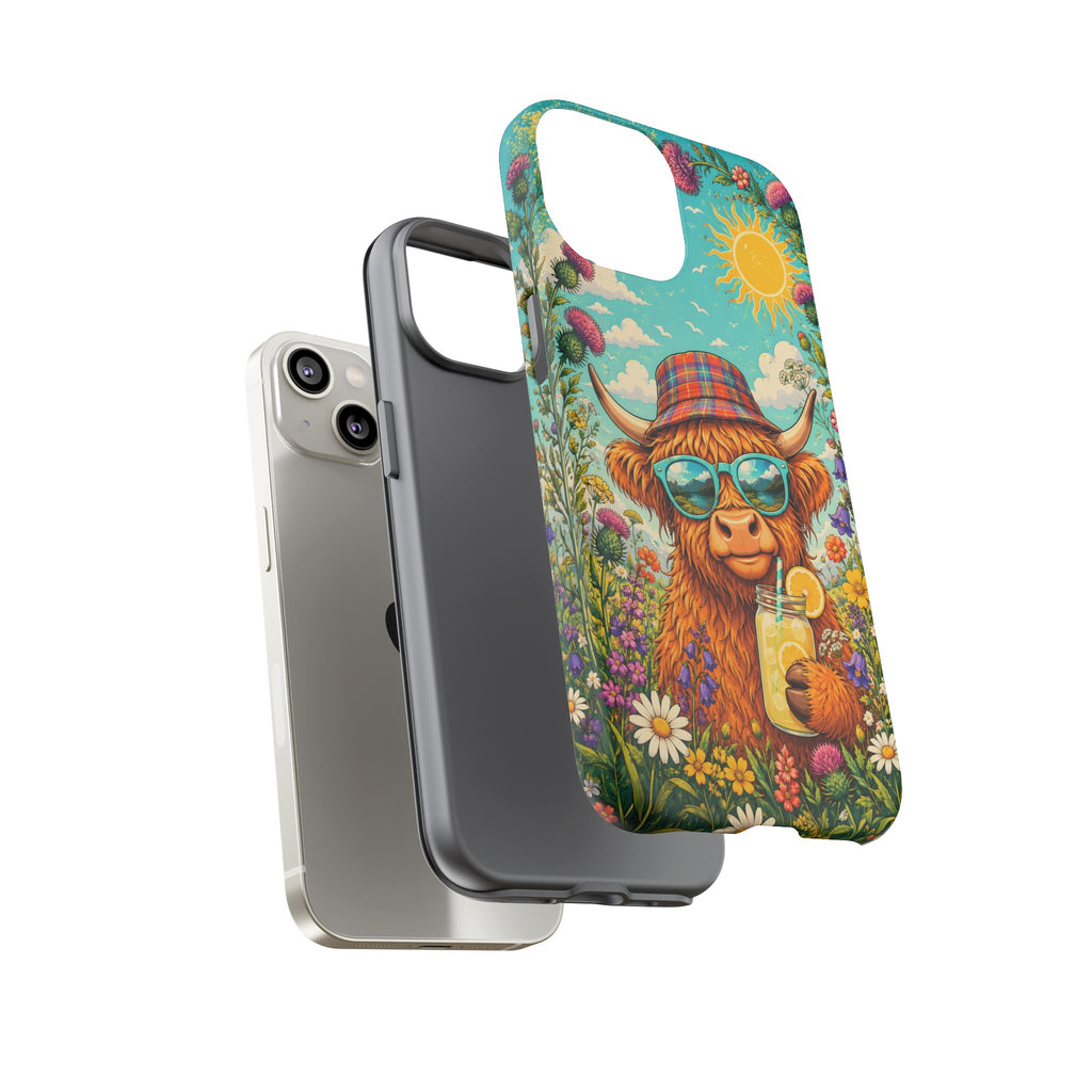 Sunny Highland Cow Phone Case – Scottish Summer Festival Edition