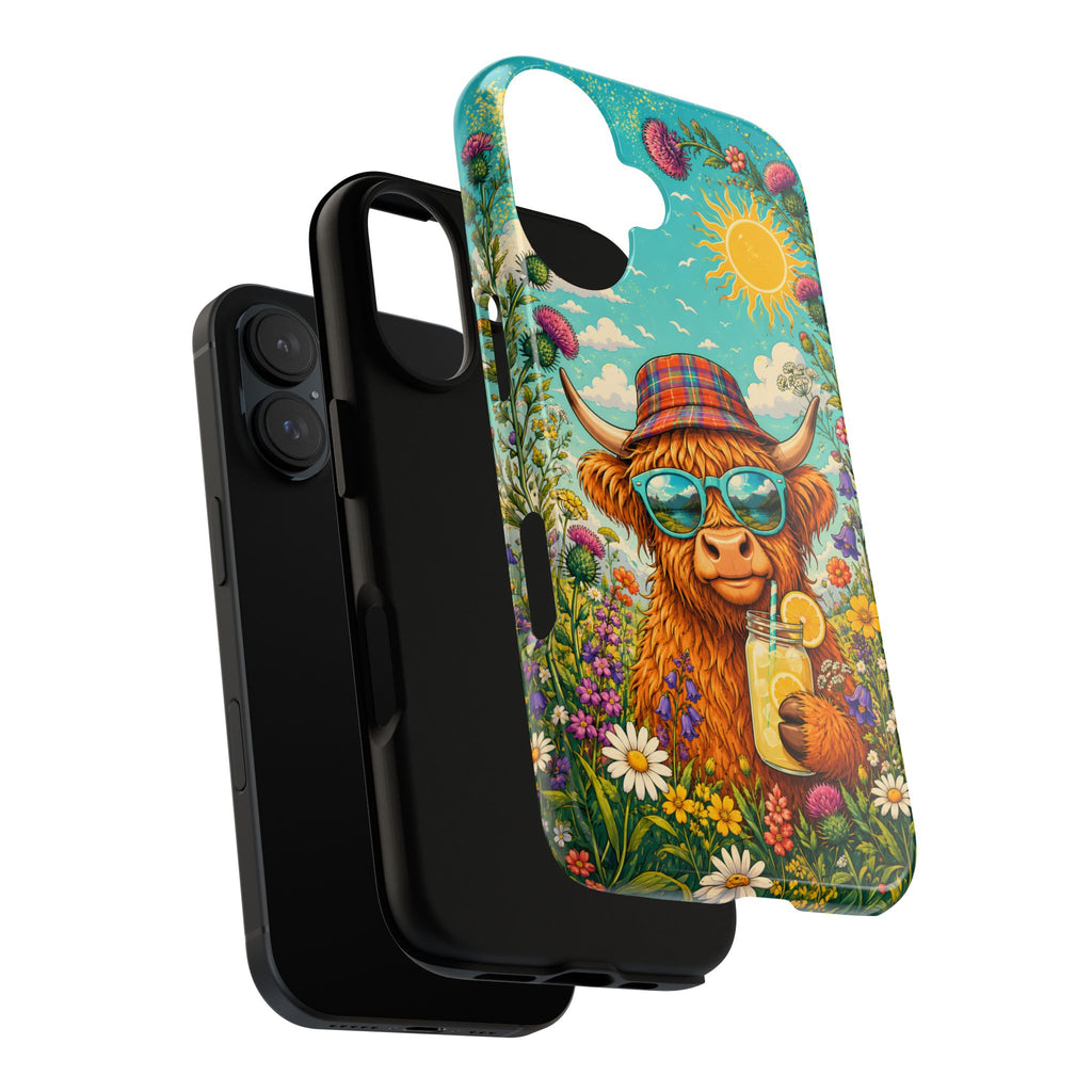 Sunny Highland Cow Phone Case – Scottish Summer Festival Edition