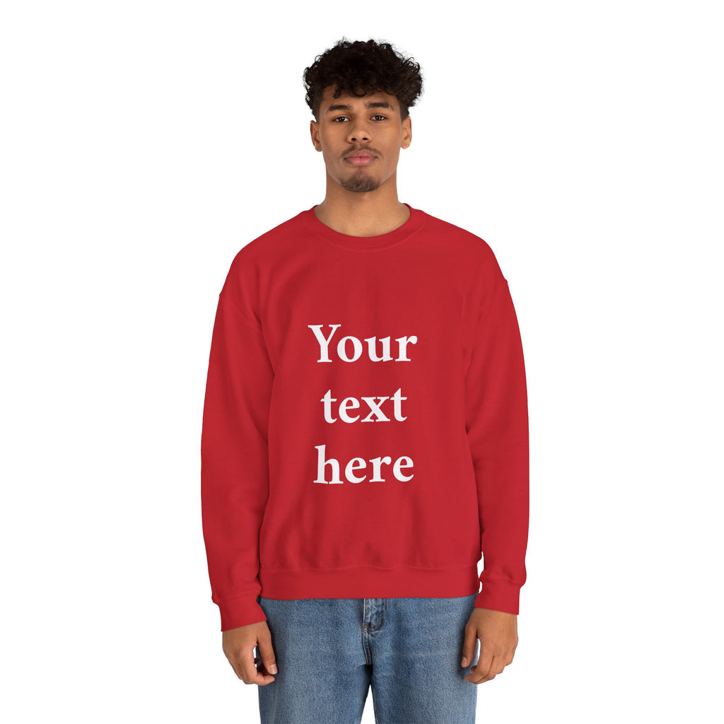 Custom Text Crewneck Sweatshirt — Personalized Minimalist Sweatshirt
