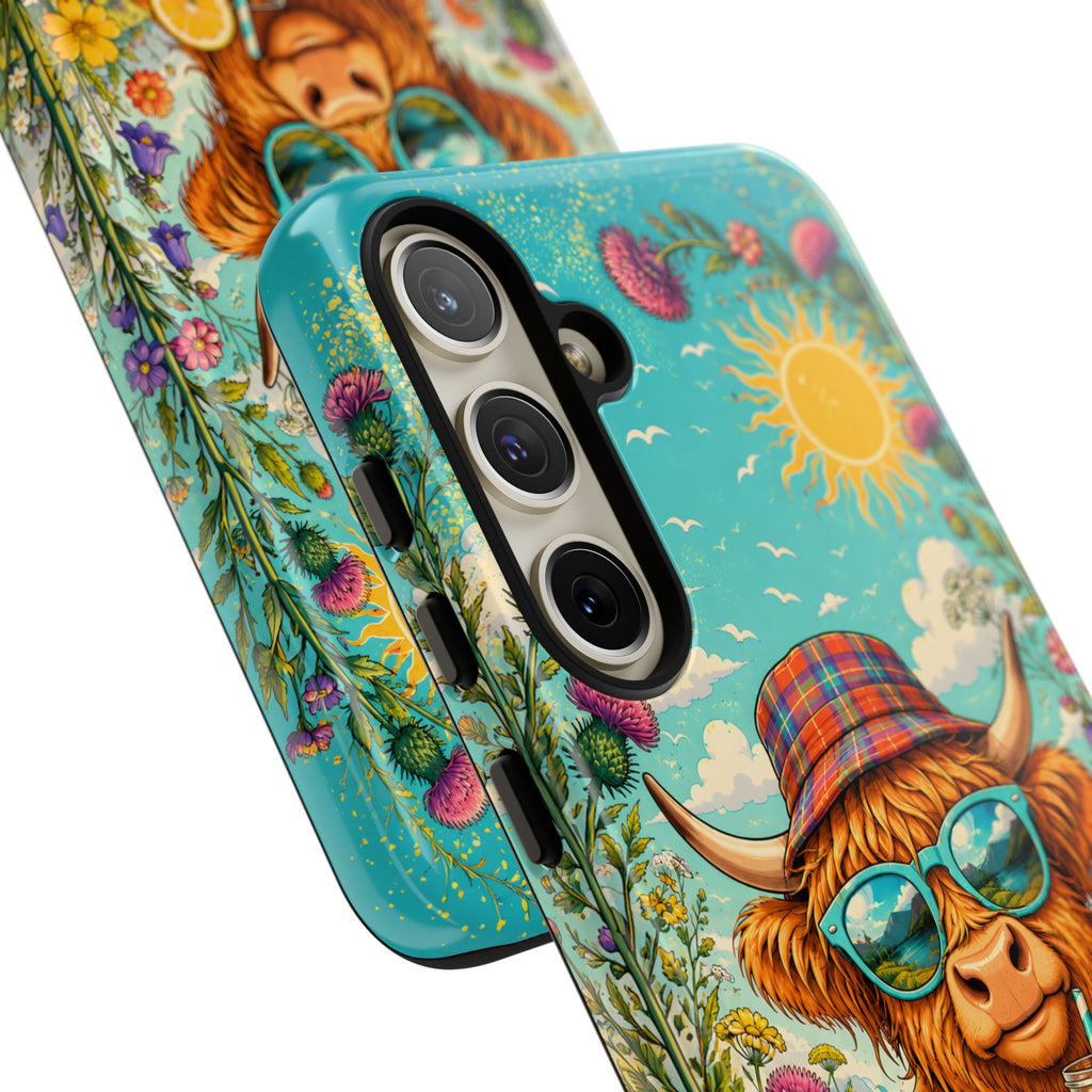 Sunny Highland Cow Phone Case – Scottish Summer Festival Edition