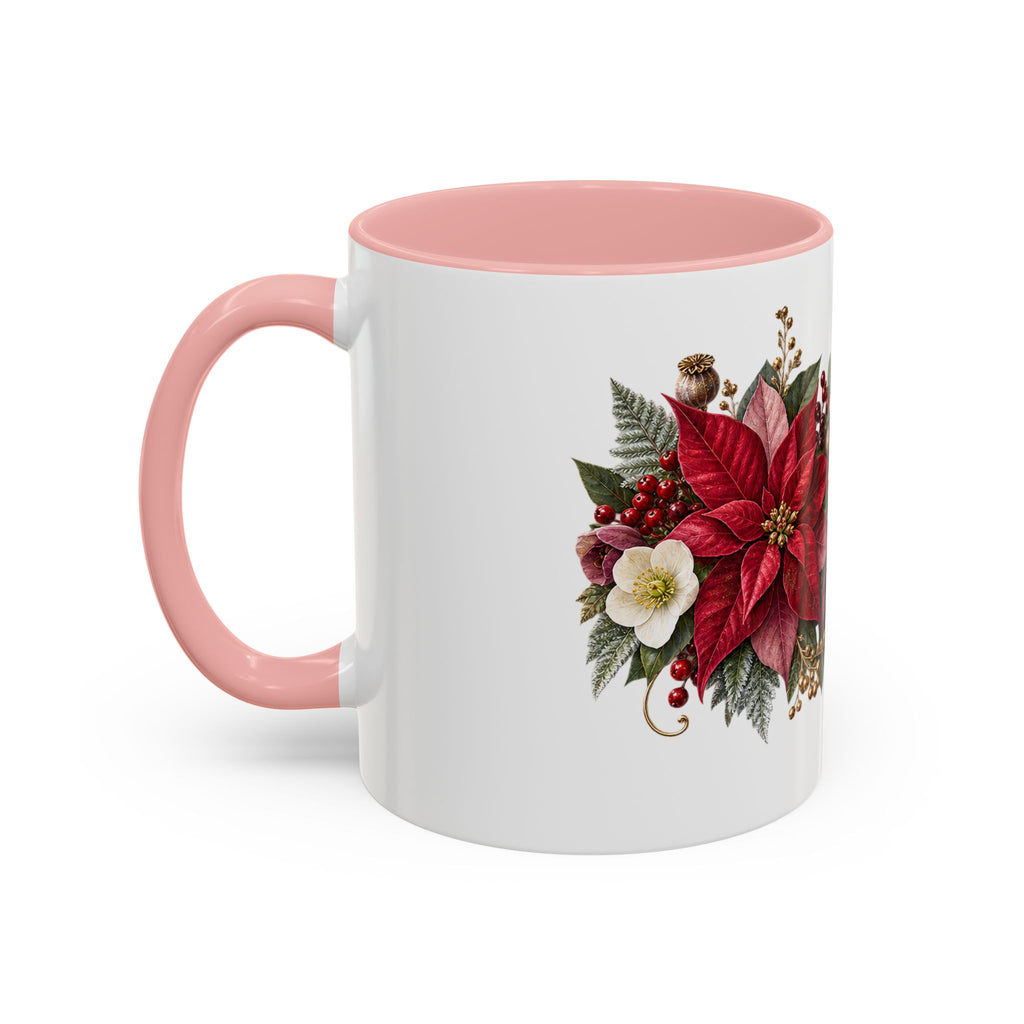 Blooming With Christmas Joy Floral Holiday Coffee Mug