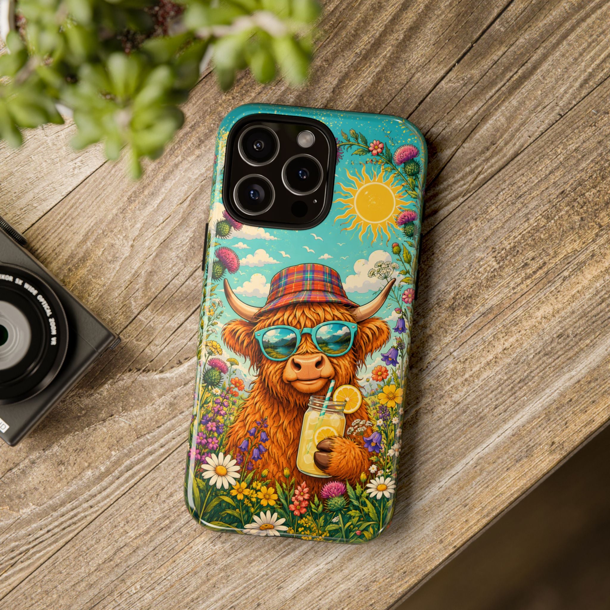 Sunny Highland Cow Phone Case – Scottish Summer Festival Edition