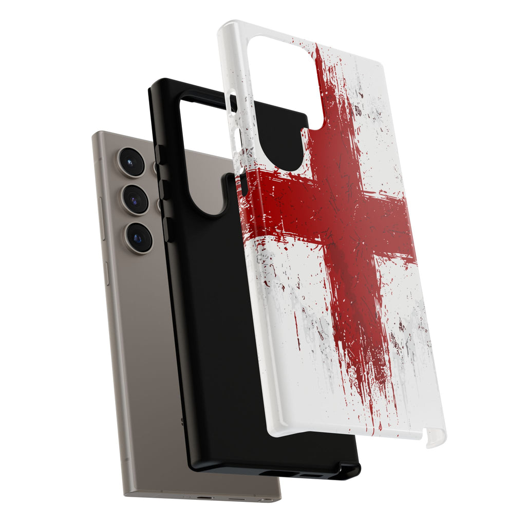 Phone Case - Distressed England St. George's Cross Patriotic Tough Case
