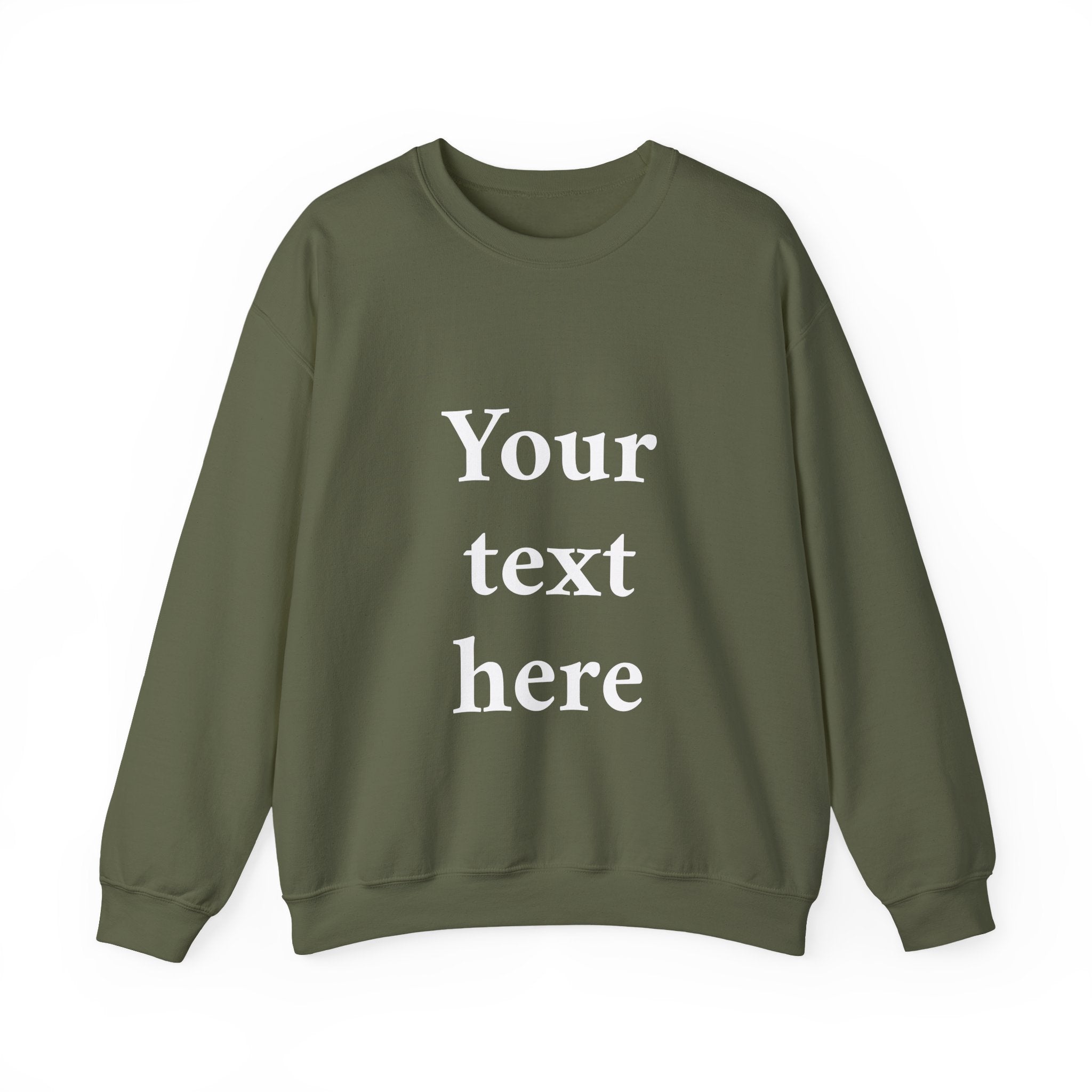 Custom Text Crewneck Sweatshirt — Personalized Minimalist Sweatshirt