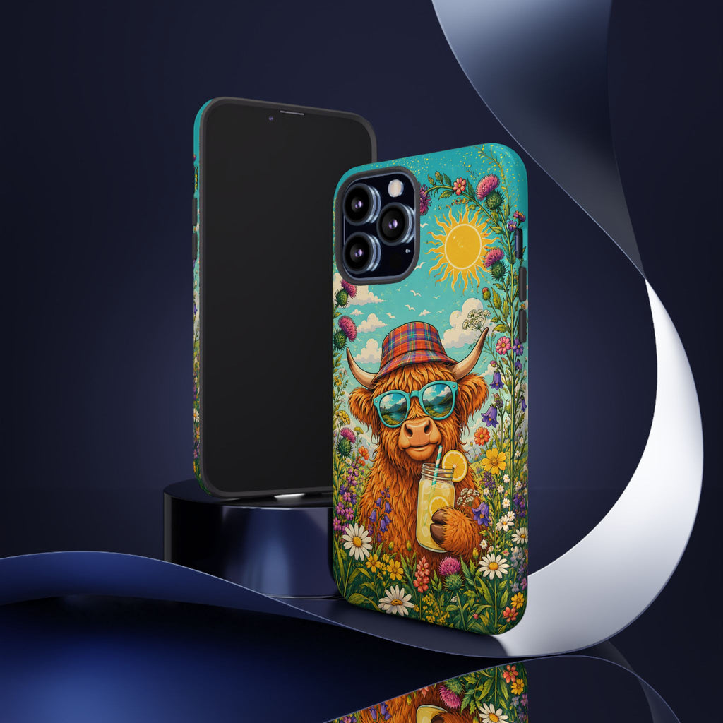 Sunny Highland Cow Phone Case – Scottish Summer Festival Edition