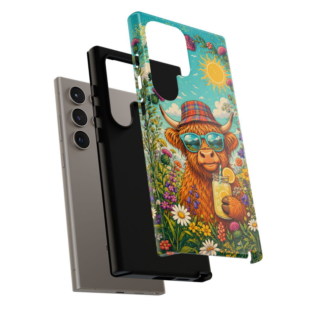Sunny Highland Cow Phone Case – Scottish Summer Festival Edition