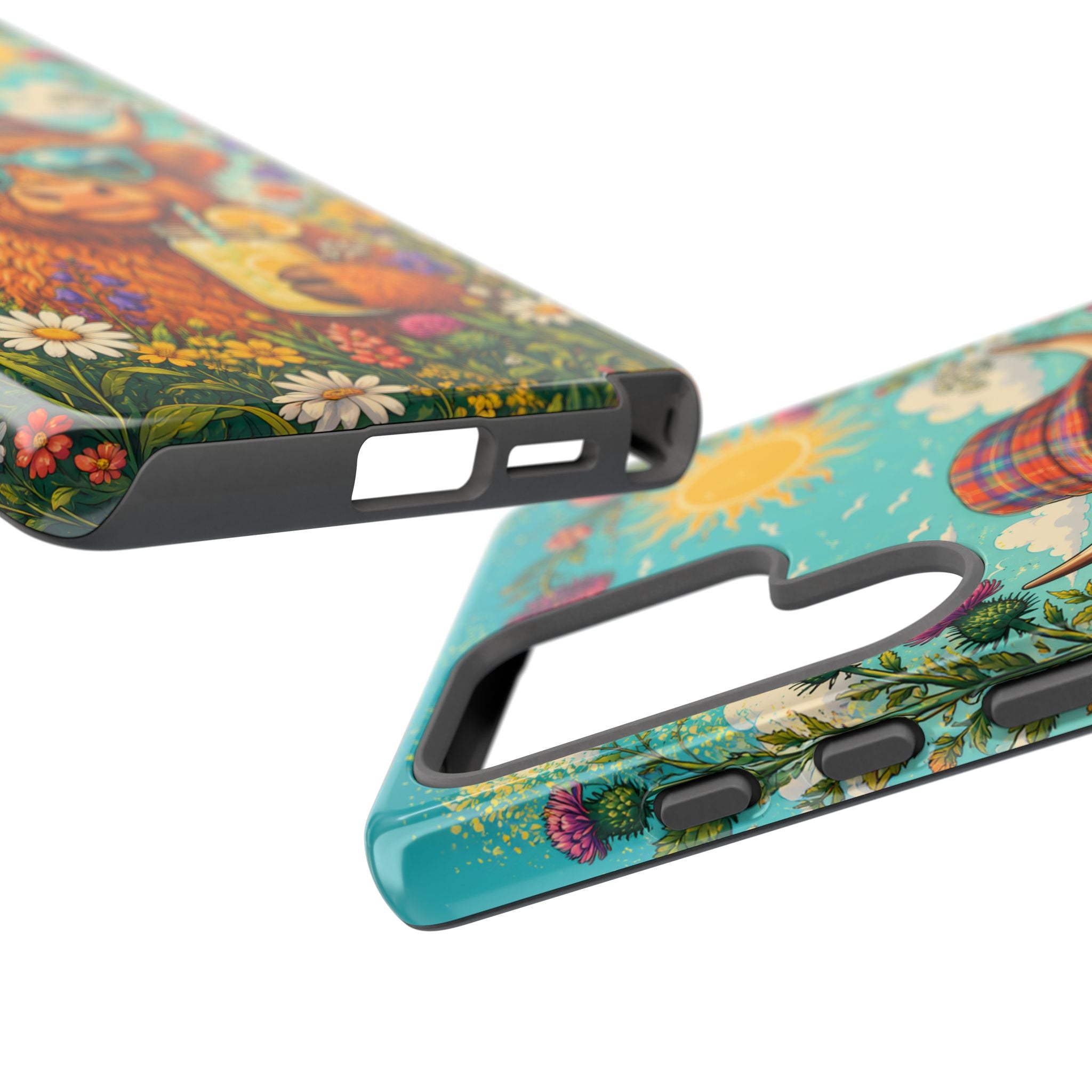 Sunny Highland Cow Phone Case – Scottish Summer Festival Edition
