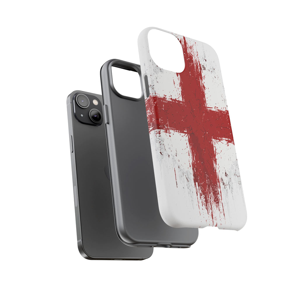 Phone Case - Distressed England St. George's Cross Patriotic Tough Case