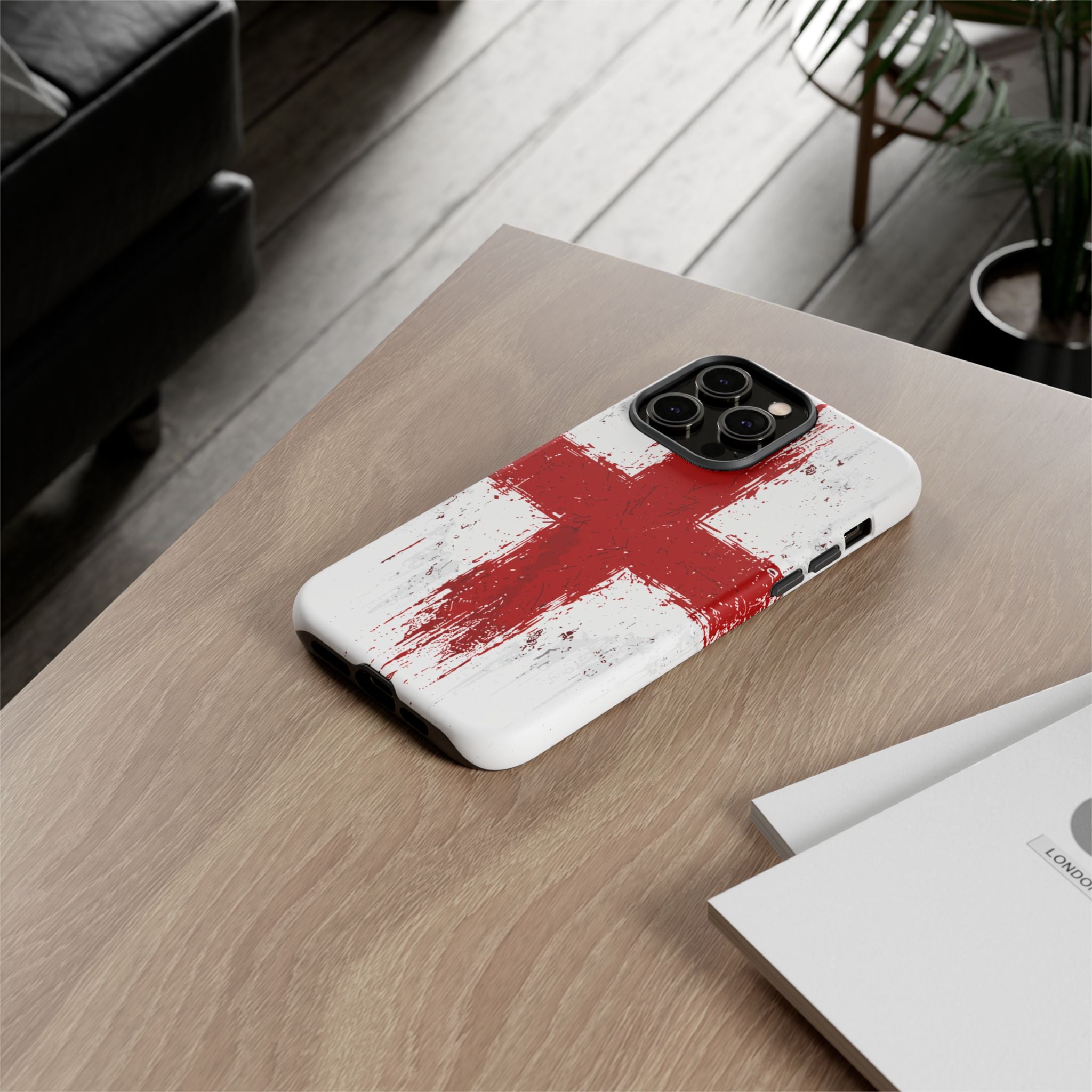 Phone Case - Distressed England St. George's Cross Patriotic Tough Case