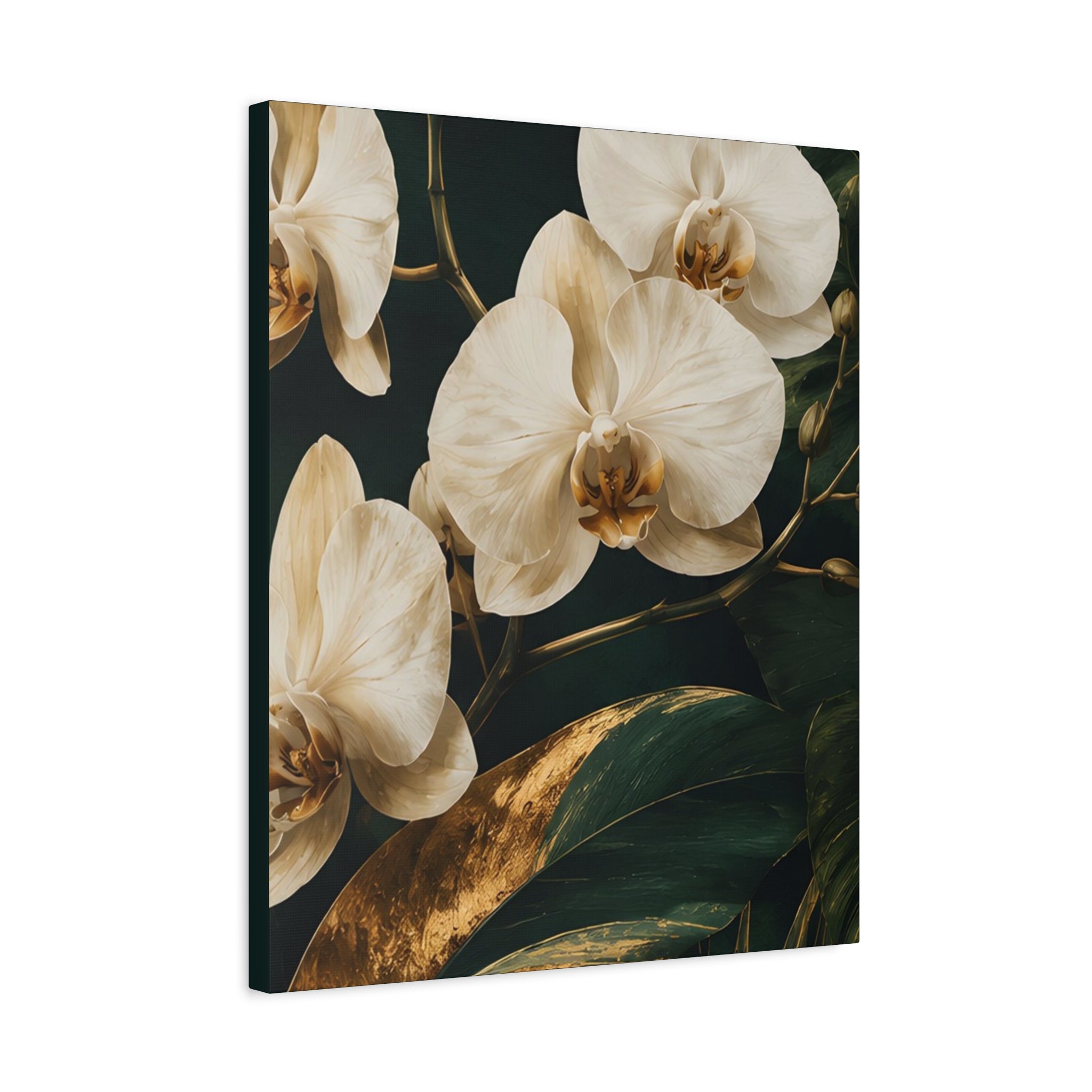 Orchid Botanical Matte Canvas Print — Stretched 1.25"