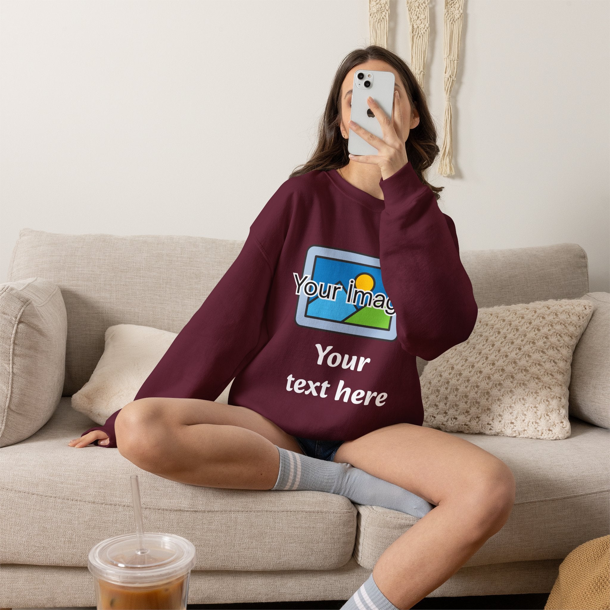 Personalized Image & Text Sweatshirt