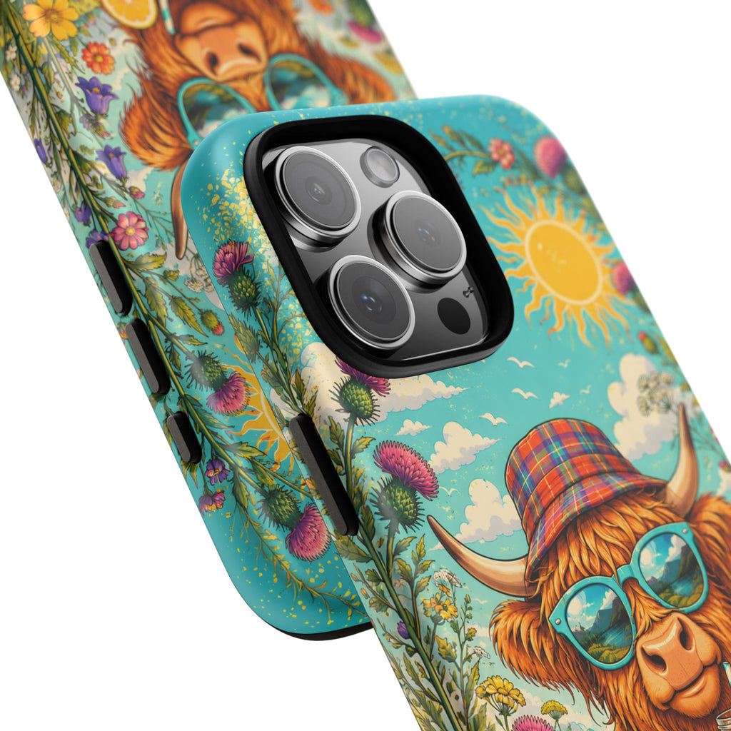 Sunny Highland Cow Phone Case – Scottish Summer Festival Edition