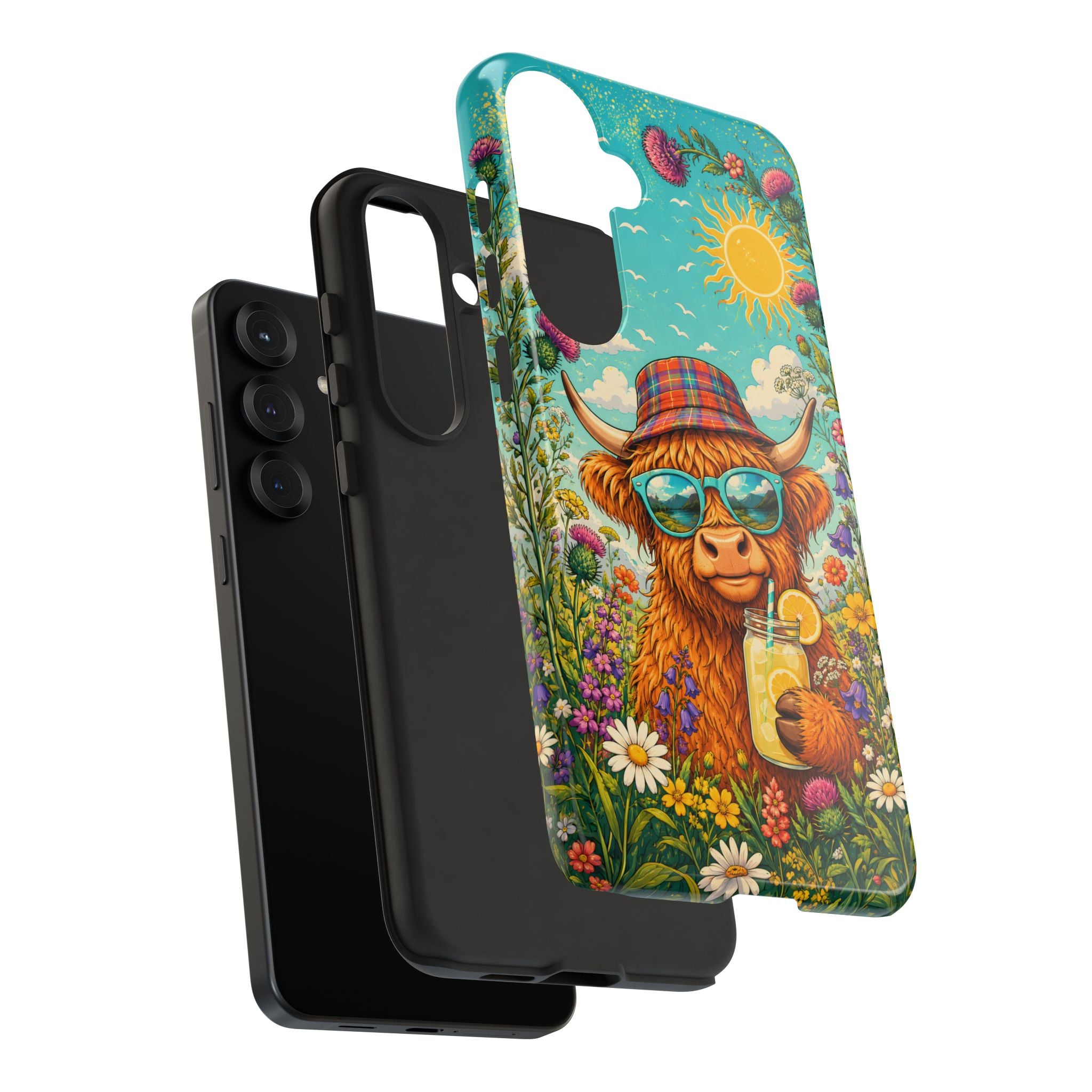 Sunny Highland Cow Phone Case – Scottish Summer Festival Edition