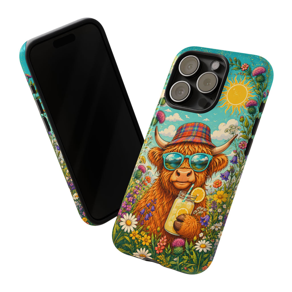 Sunny Highland Cow Phone Case – Scottish Summer Festival Edition