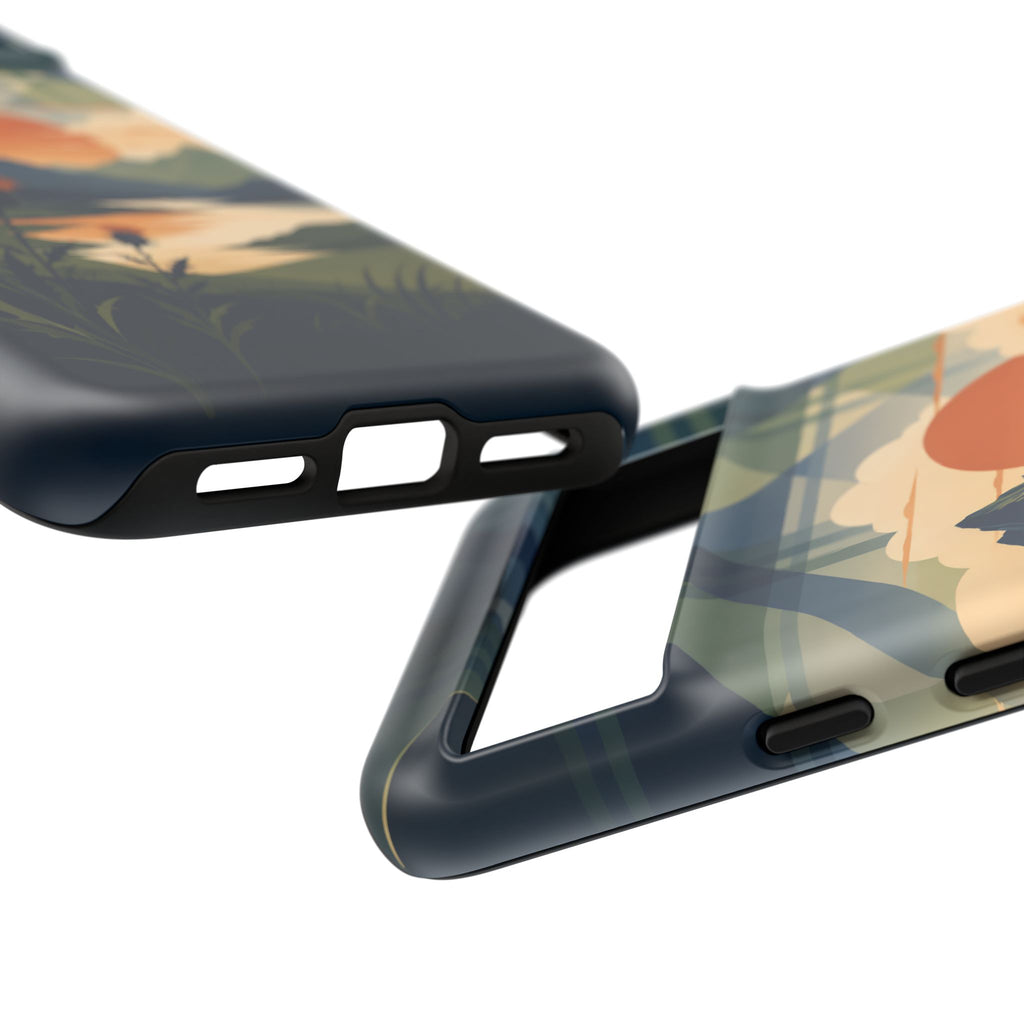 Highland Sunset Tartan Phone Case – Scottish Thistle Summer Festival Edition