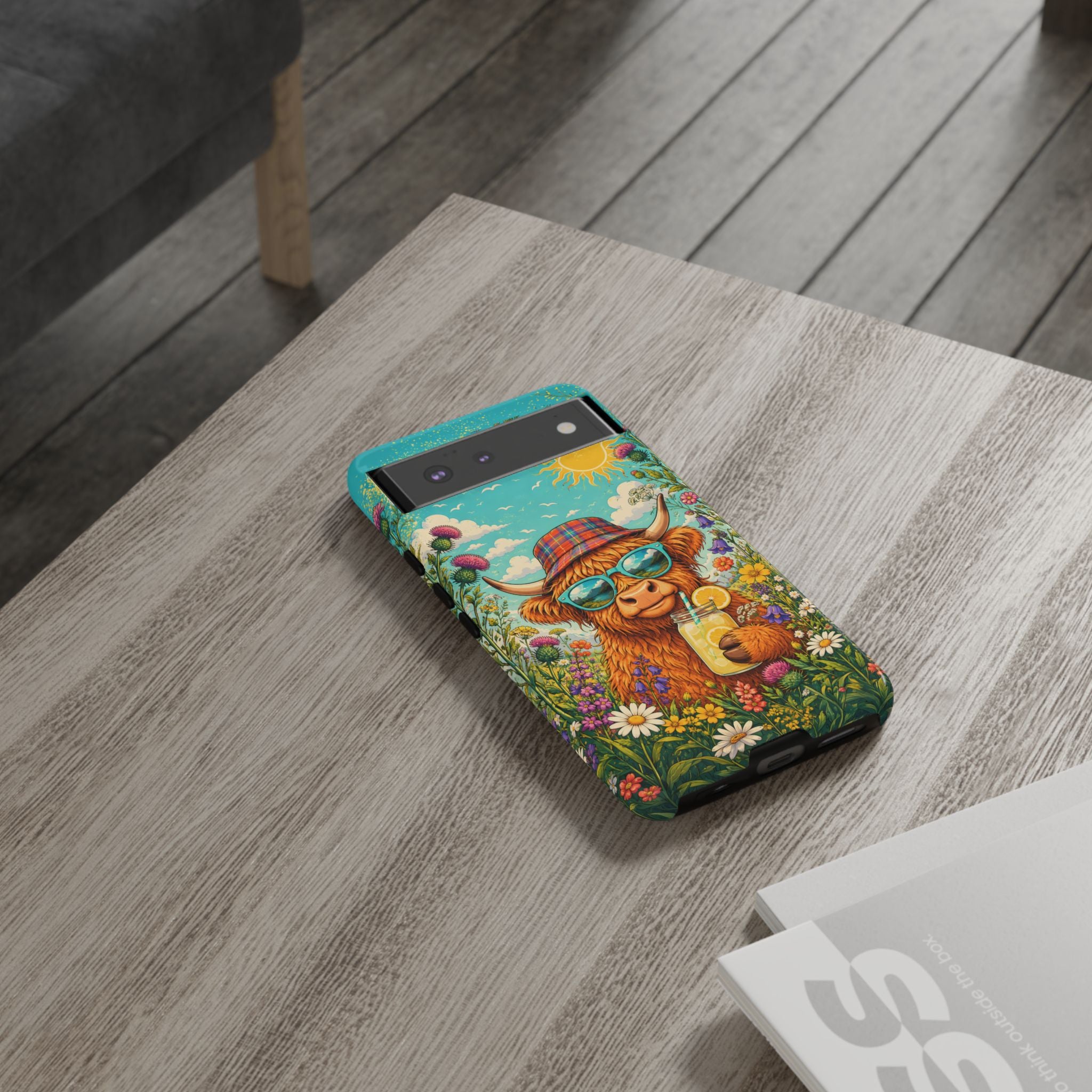 Sunny Highland Cow Phone Case – Scottish Summer Festival Edition