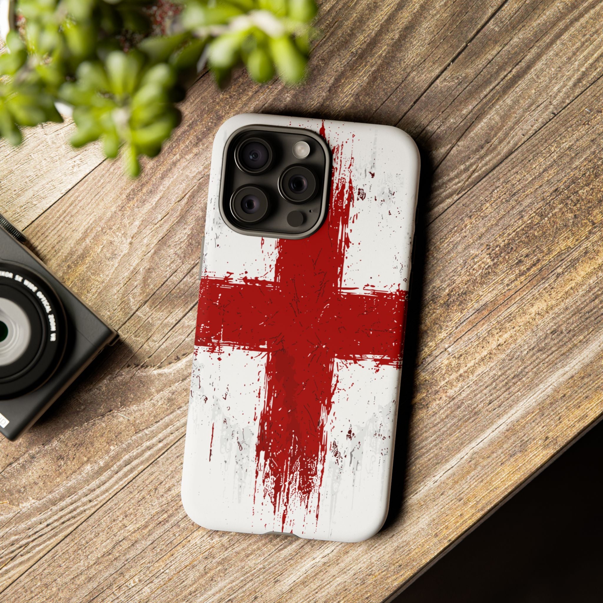 Phone Case - Distressed England St. George's Cross Patriotic Tough Case