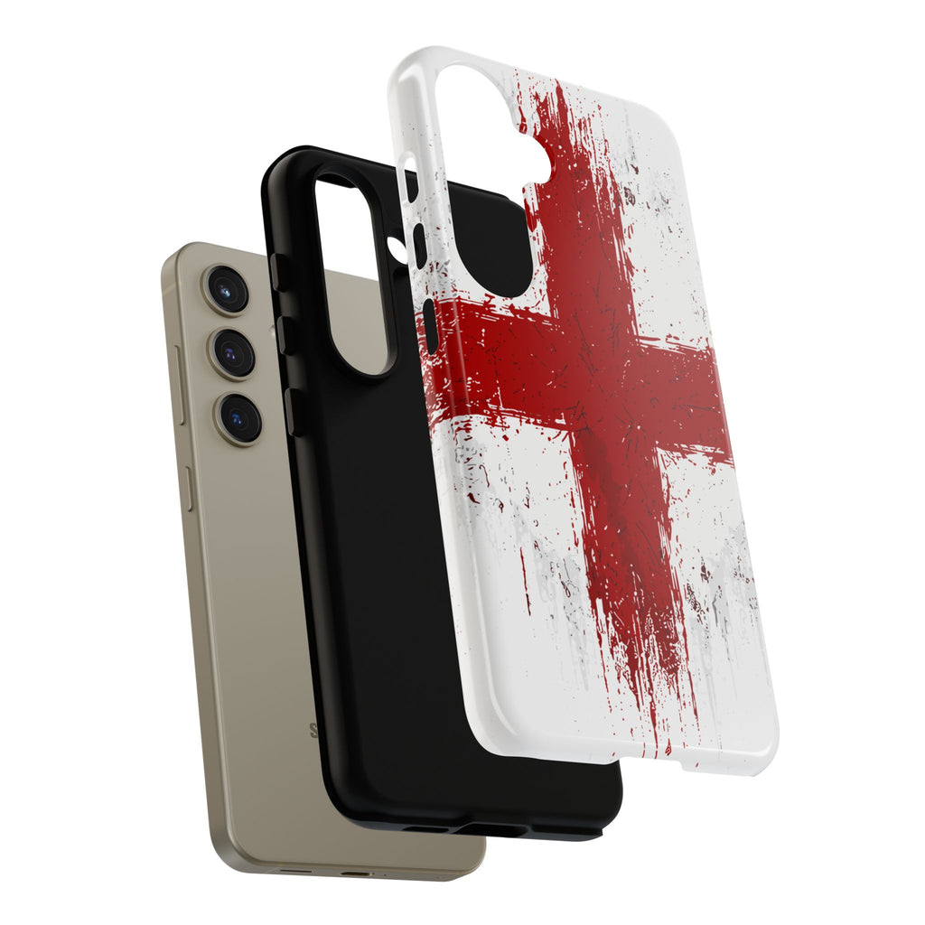 Phone Case - Distressed England St. George's Cross Patriotic Tough Case