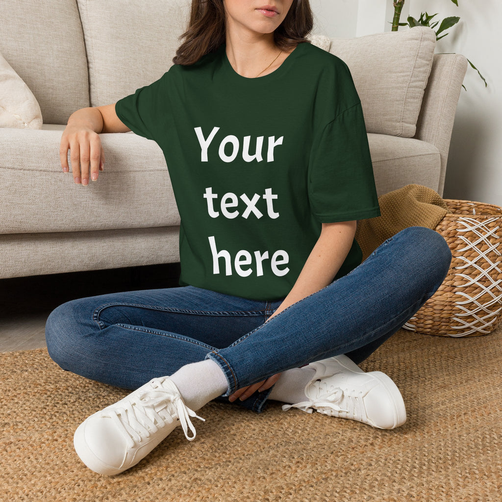 Unisex Custom Text T-Shirt — Personalized “Your Text Here” Tee