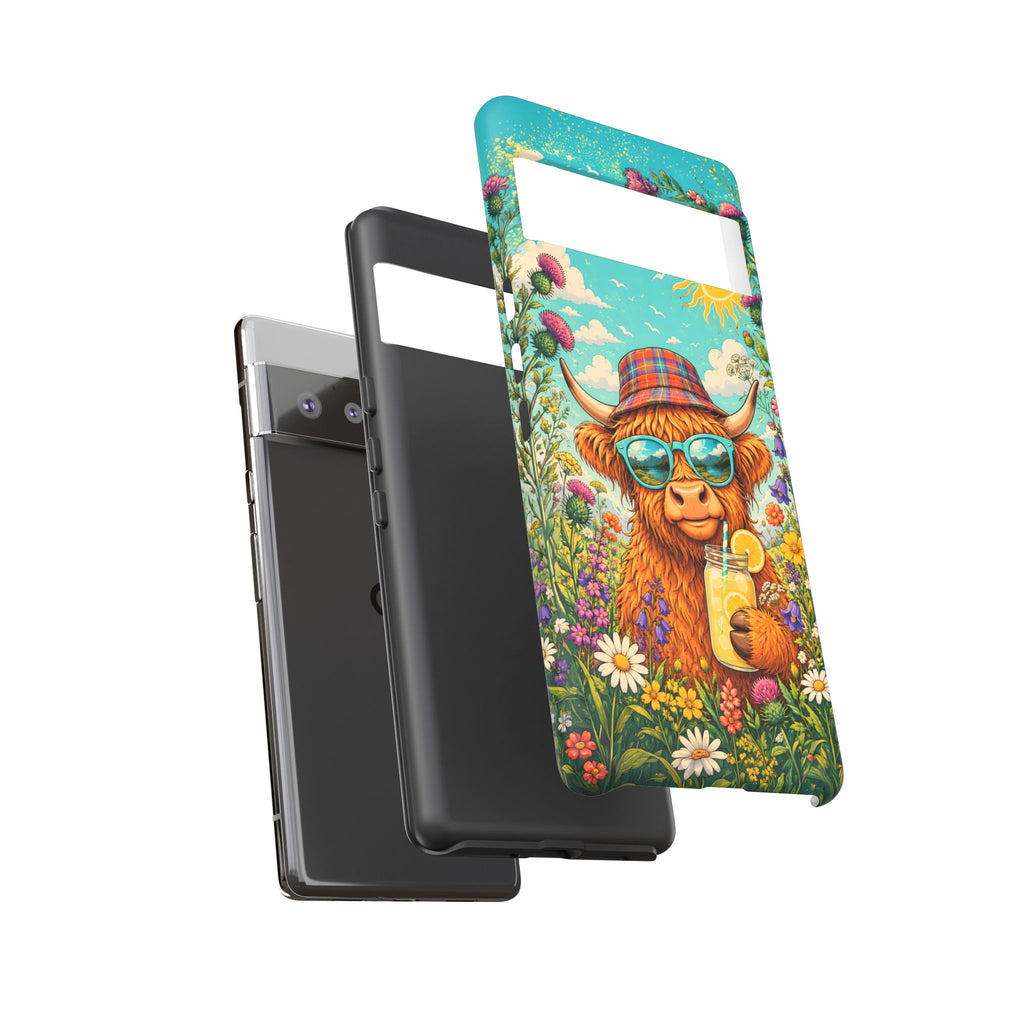 Sunny Highland Cow Phone Case – Scottish Summer Festival Edition