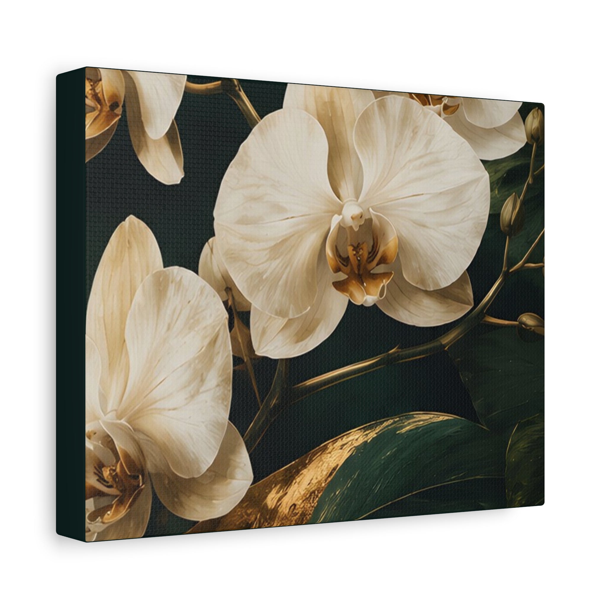 Orchid Botanical Matte Canvas Print — Stretched 1.25"