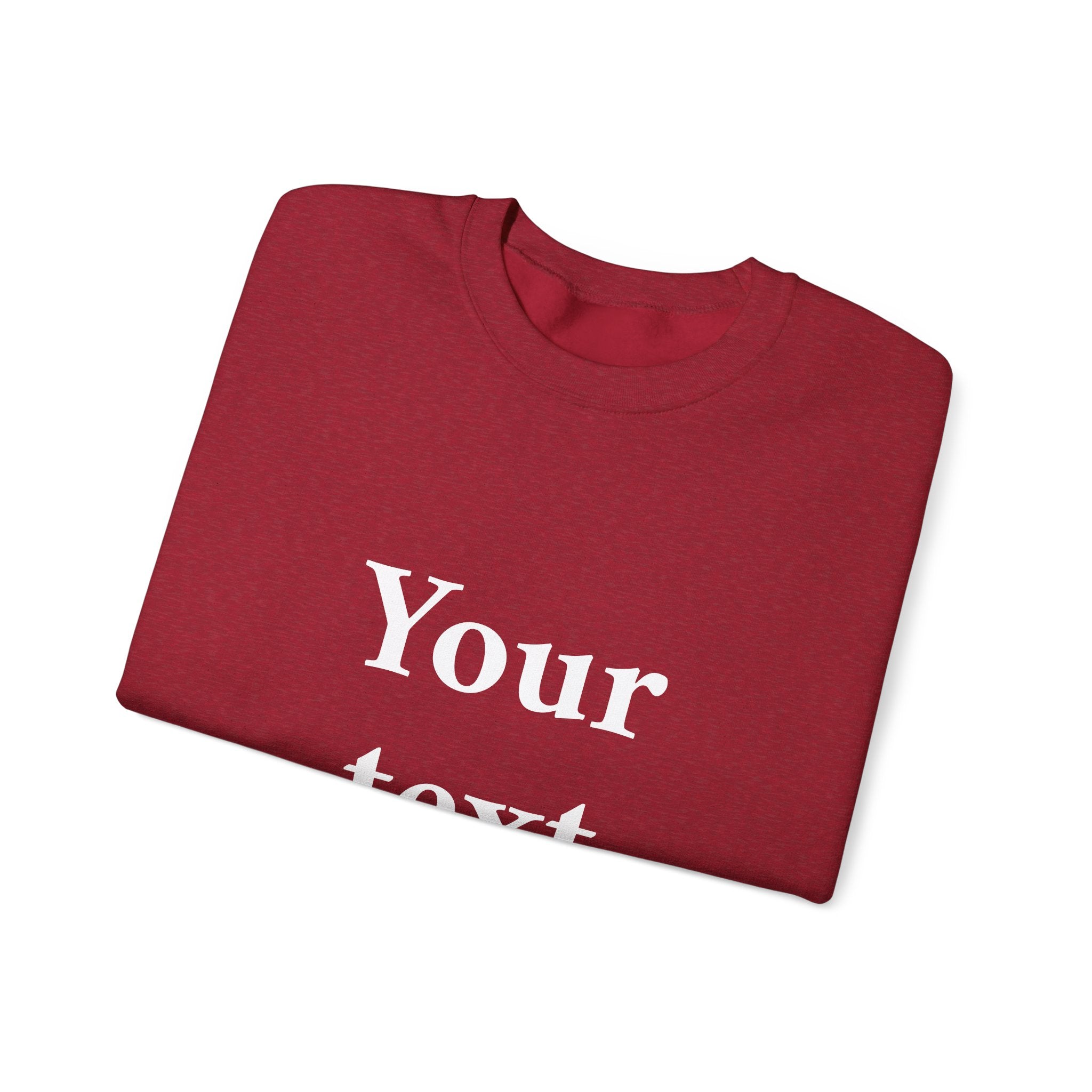Custom Text Crewneck Sweatshirt — Personalized Minimalist Sweatshirt
