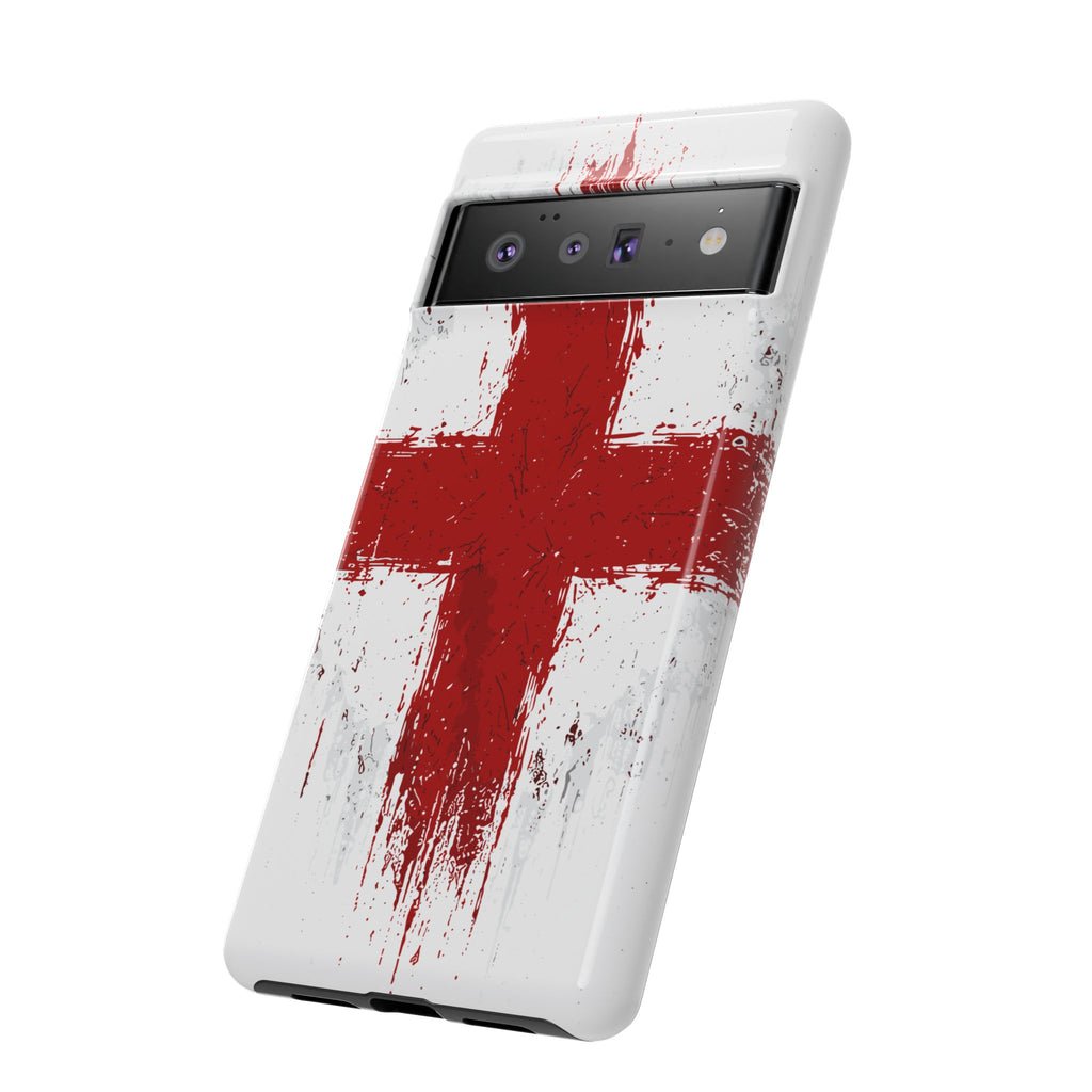 Phone Case - Distressed England St. George's Cross Patriotic Tough Case