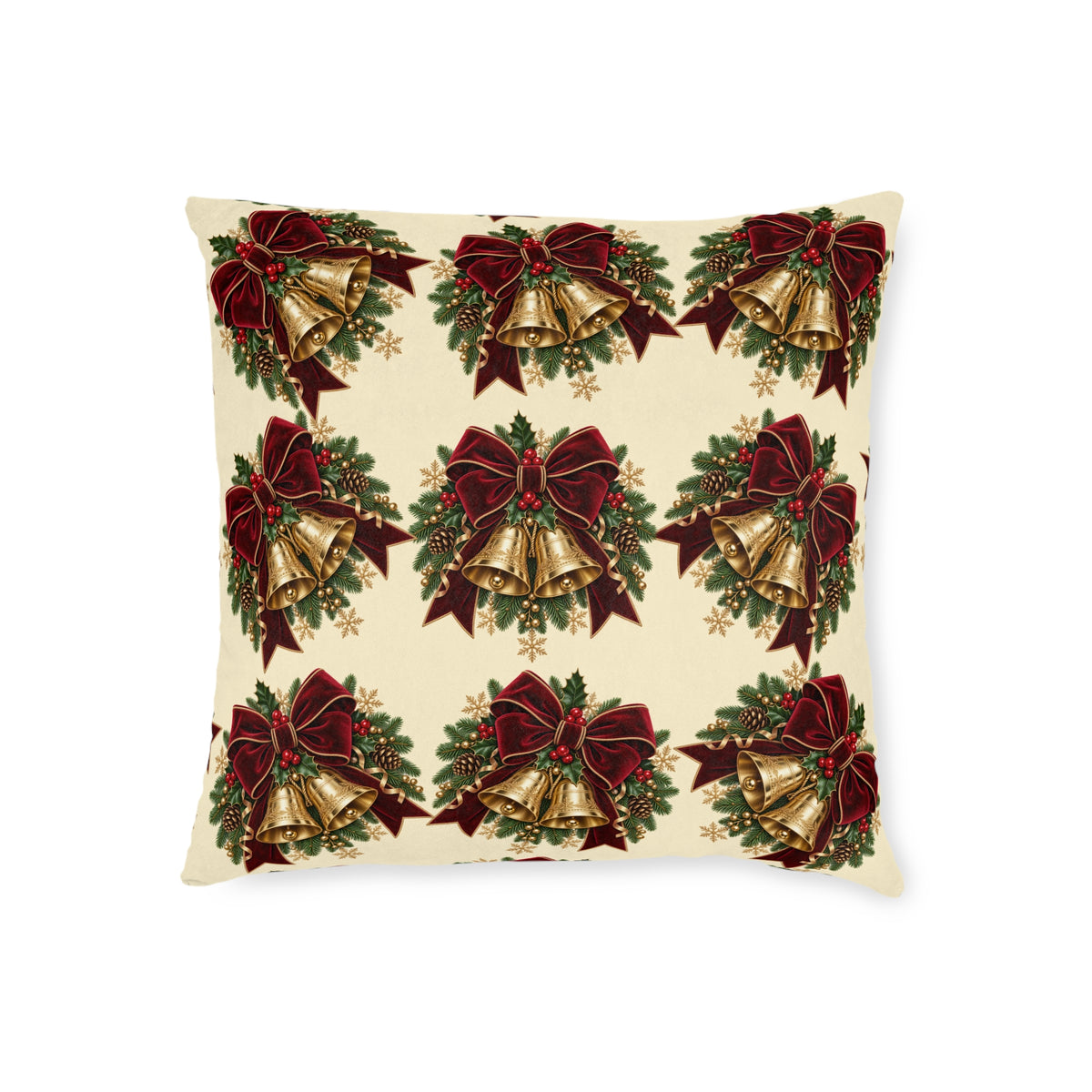 Christmas Jingle Bells Square Pillow