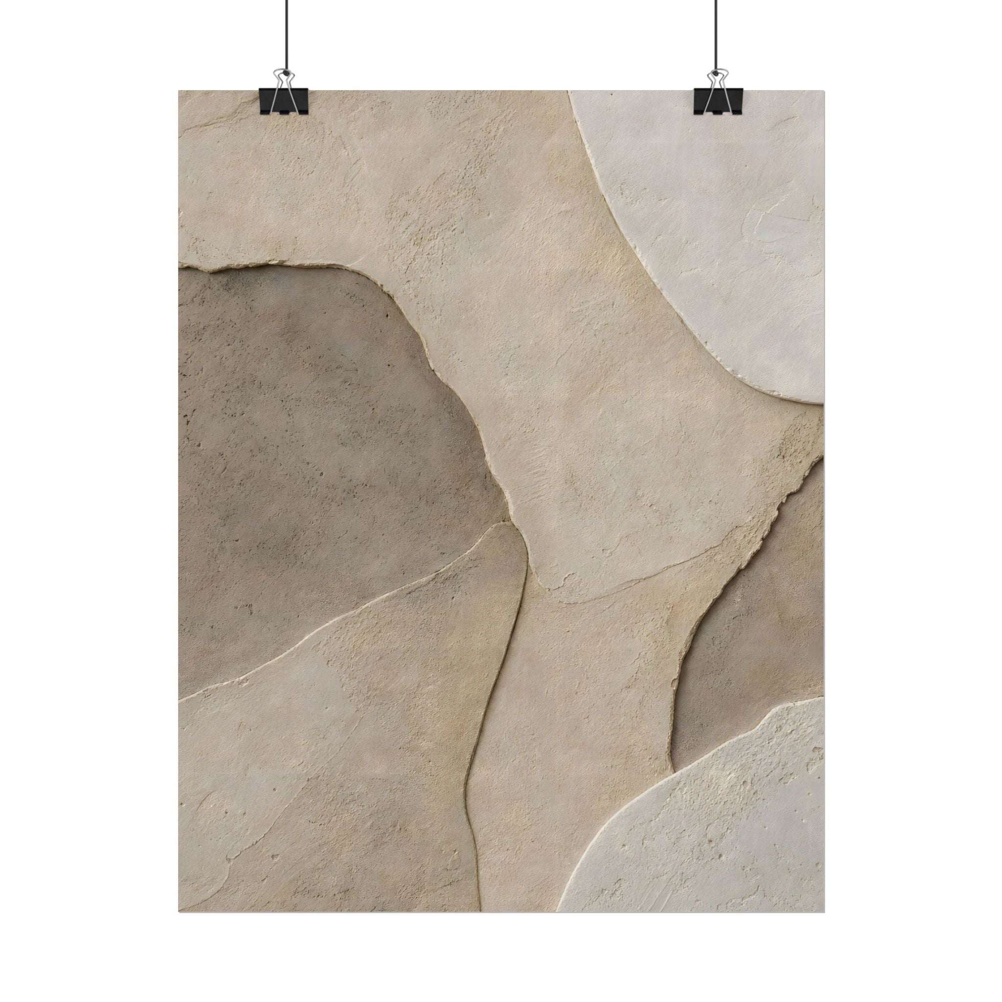 Abstract Neutral Texture Rolled Poster — Earth Tone Minimal Wall Art