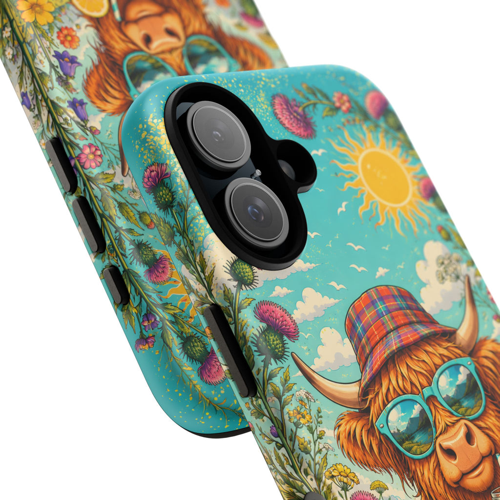 Sunny Highland Cow Phone Case – Scottish Summer Festival Edition