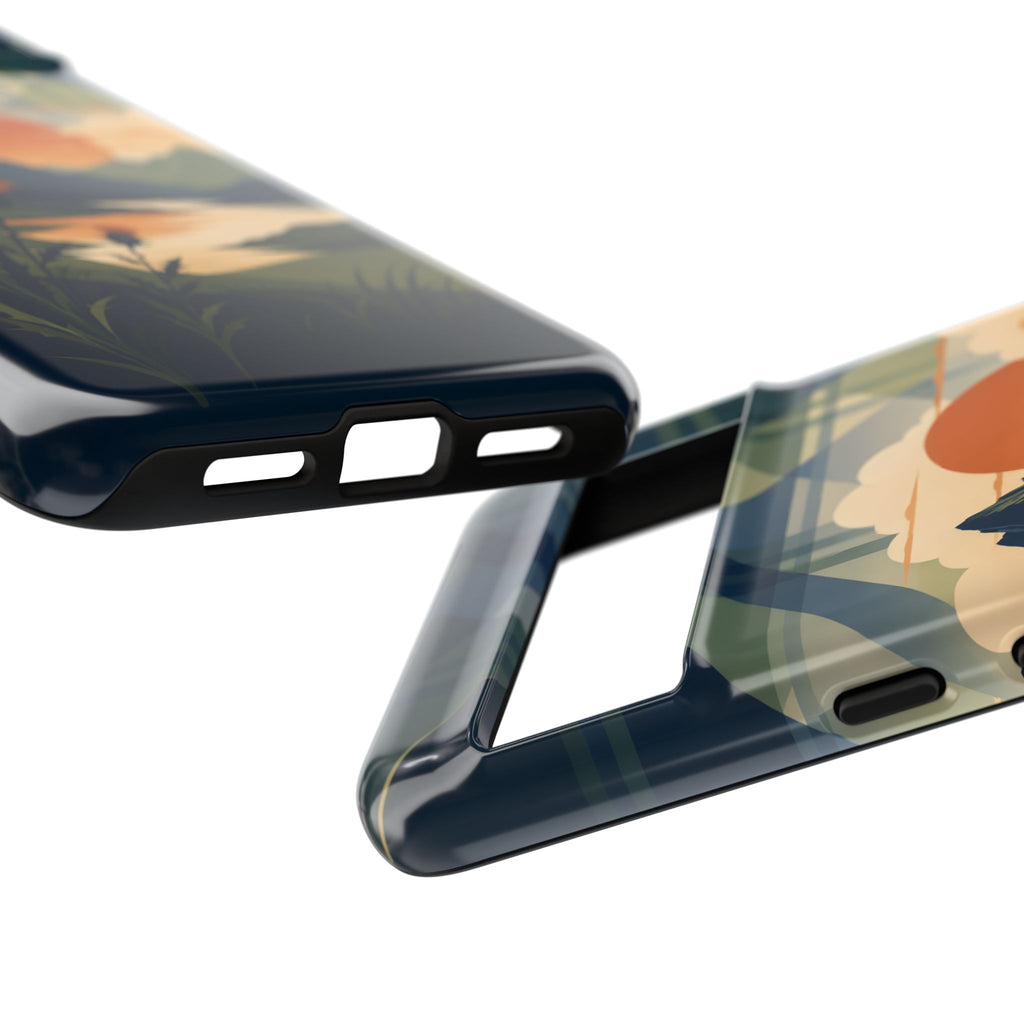 Highland Sunset Tartan Phone Case – Scottish Thistle Summer Festival Edition