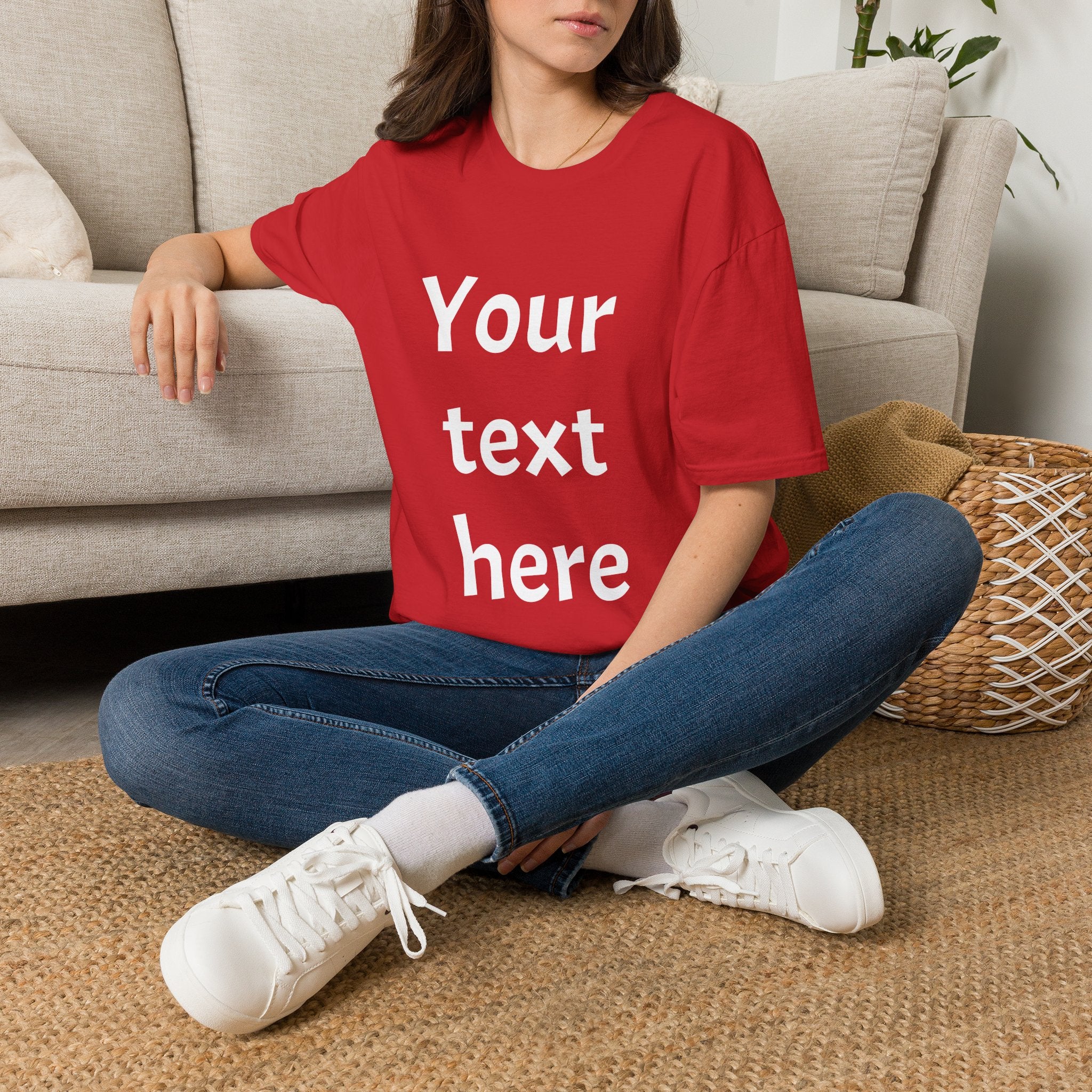 Unisex Custom Text T-Shirt — Personalized “Your Text Here” Tee