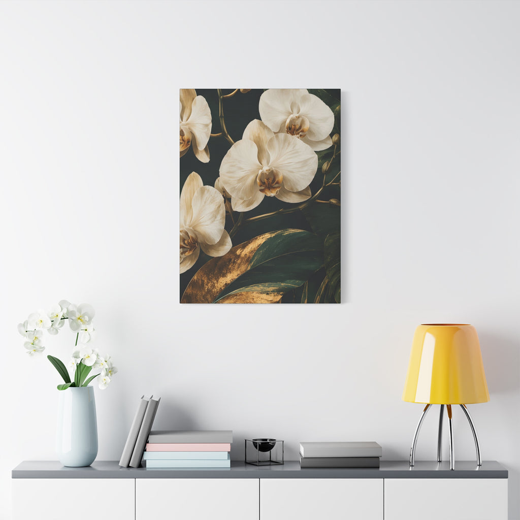 Orchid Botanical Matte Canvas Print — Stretched 1.25"