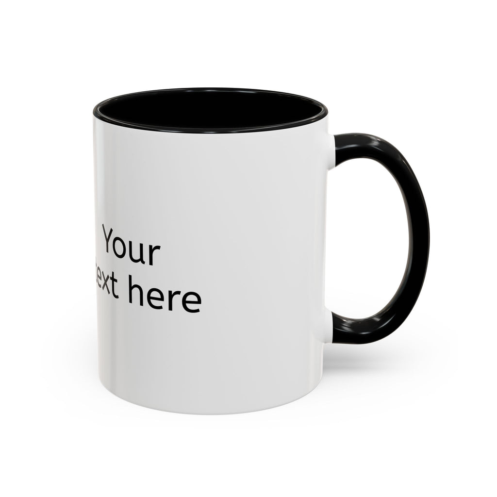 Personalized Accent Coffee Mug - Custom Text & Image, 11oz/15oz