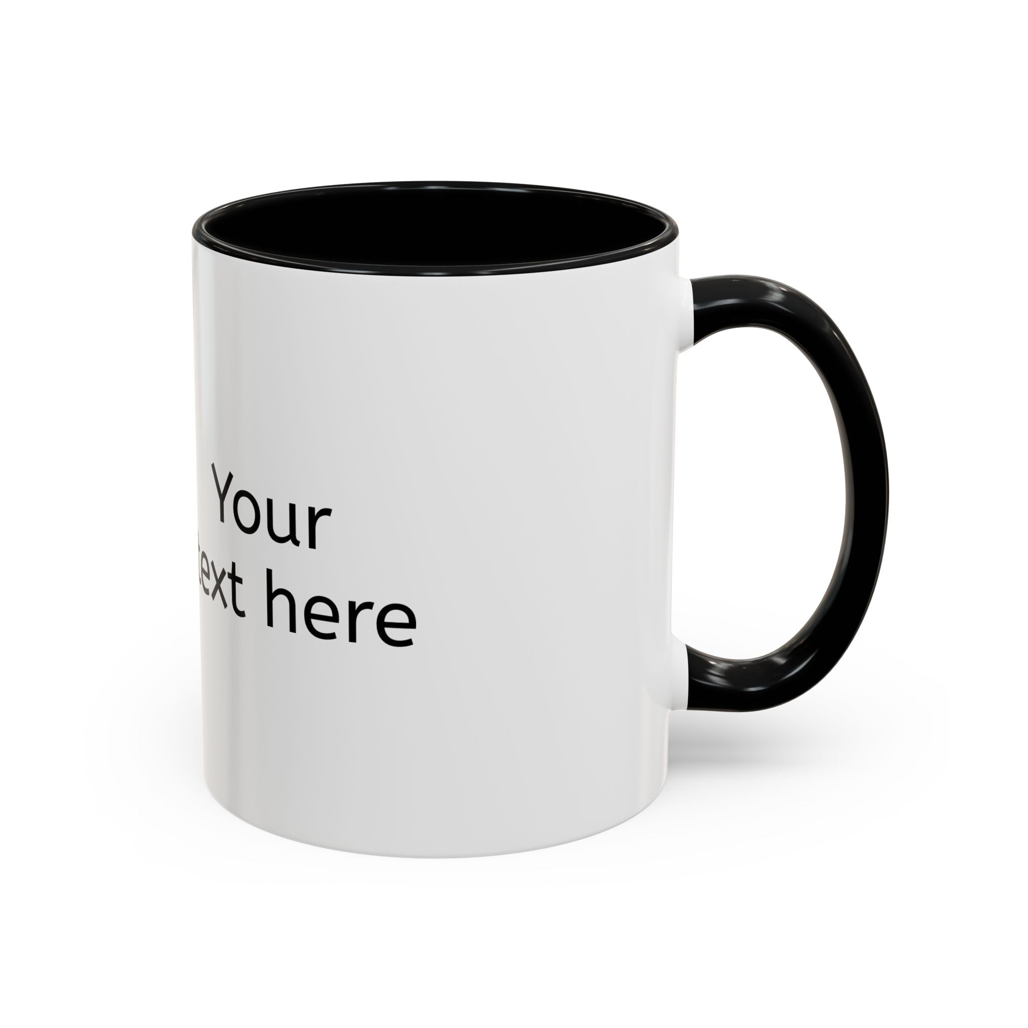 Personalized Accent Coffee Mug - Custom Text & Image, 11oz/15oz